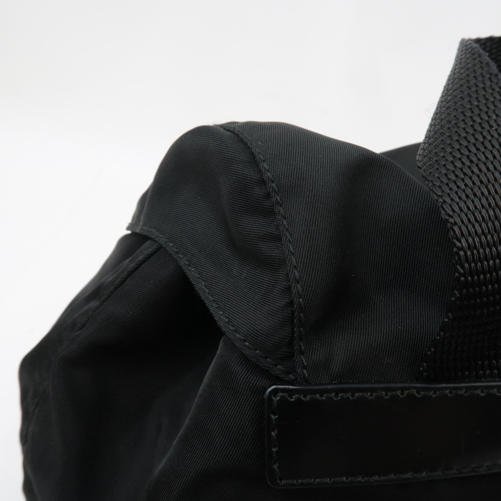 PRADA Backpack Nylon Leather Black B6677 *Guarantee card