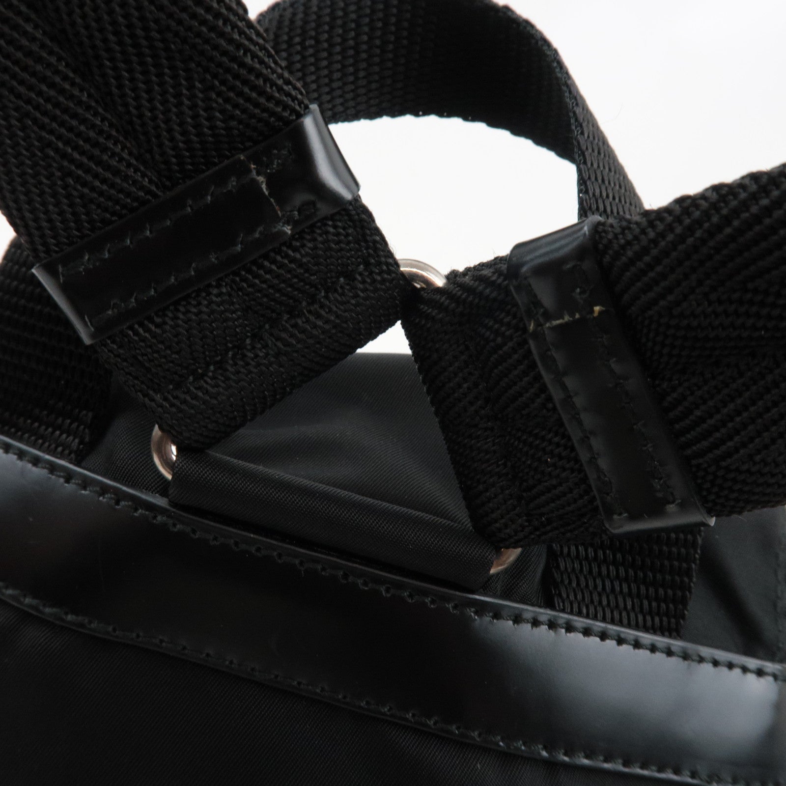 PRADA Backpack Nylon Leather Black B6677 *Guarantee card