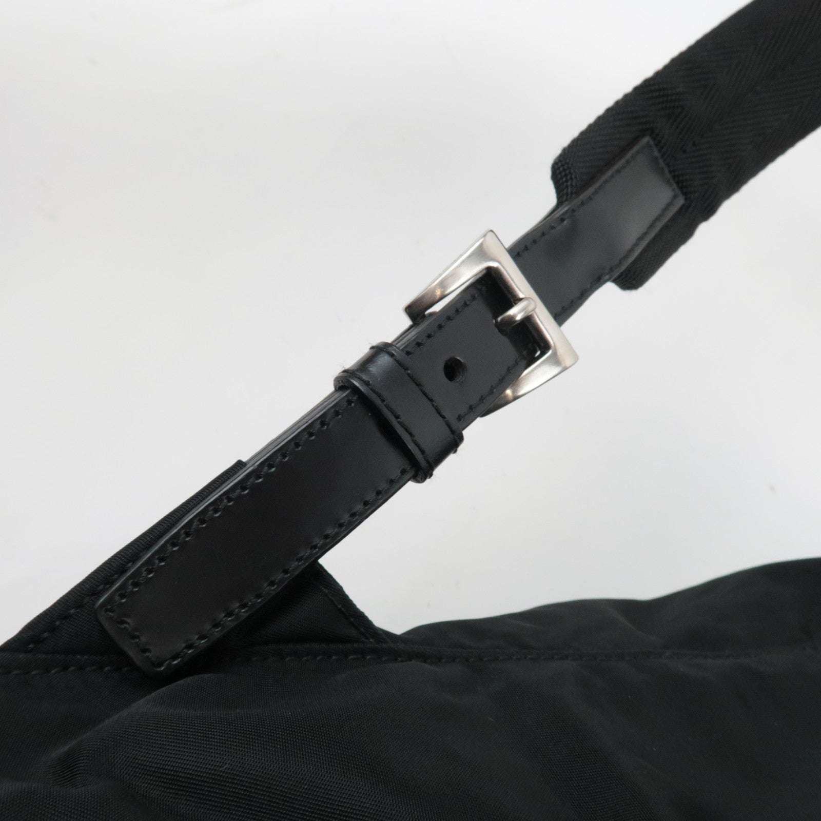 PRADA Backpack Nylon Leather Black B6677 *Guarantee card