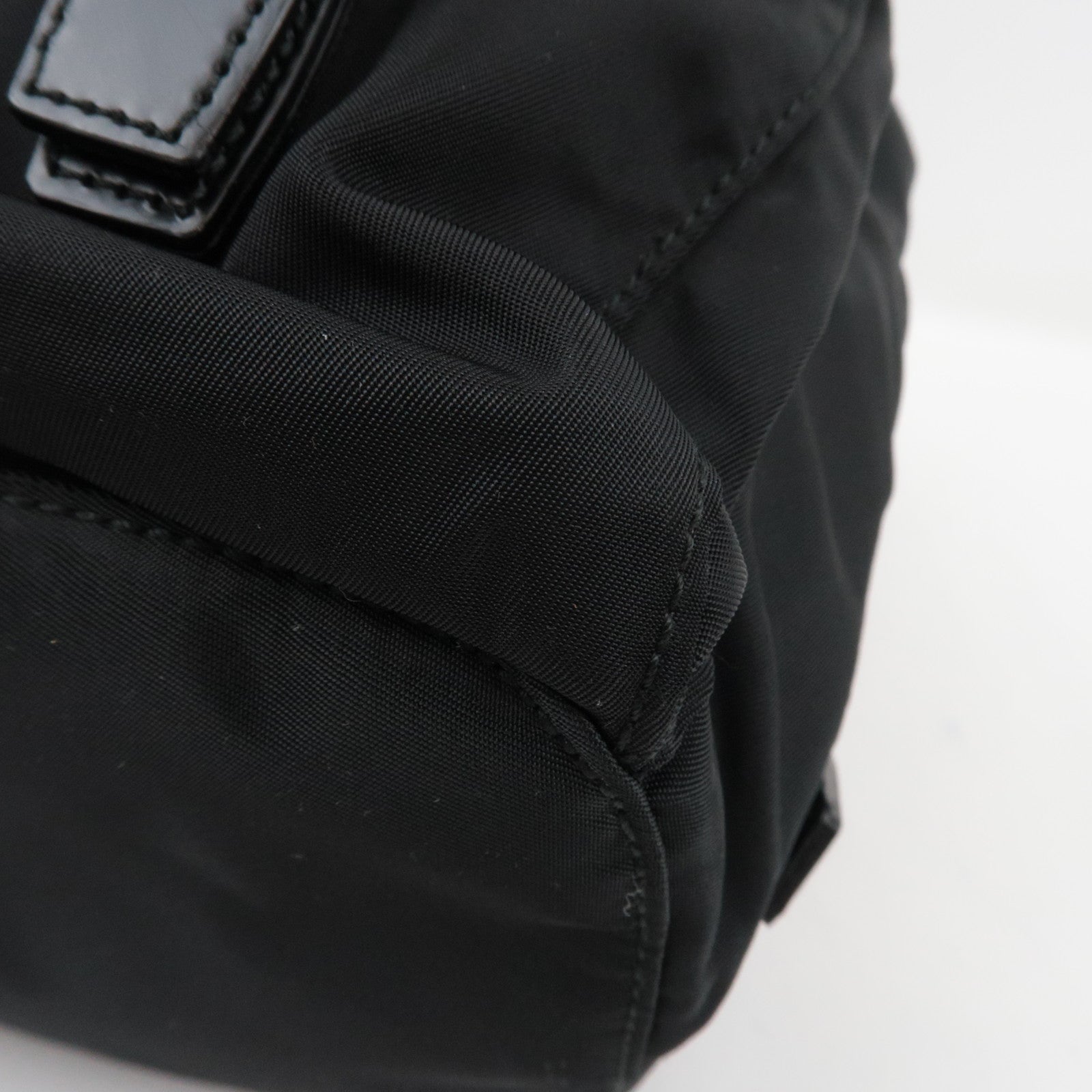 PRADA Backpack Nylon Leather Black B6677 *Guarantee card