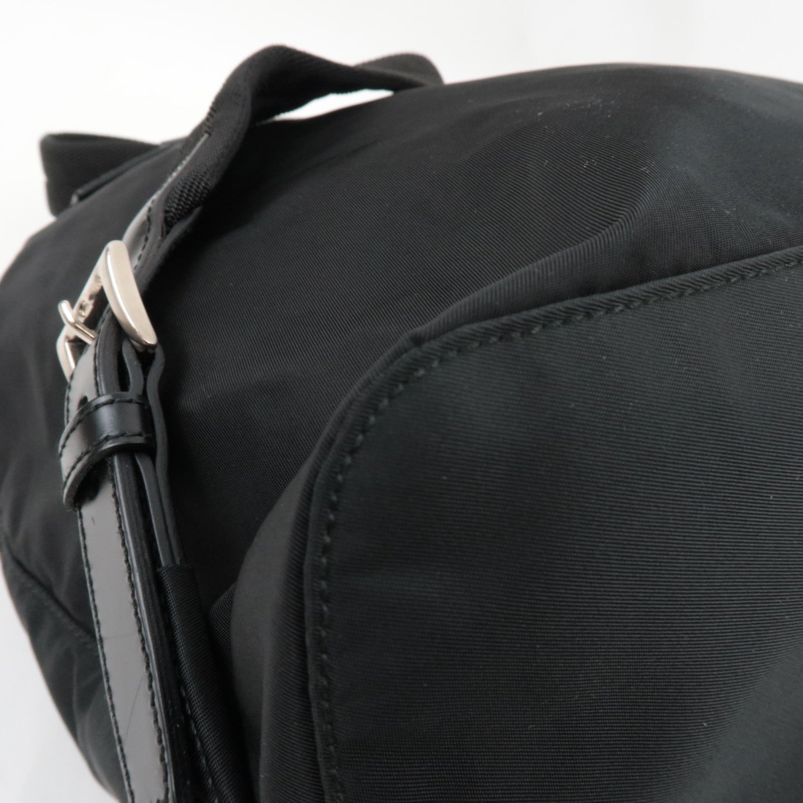 PRADA Backpack Nylon Leather Black B6677 *Guarantee card