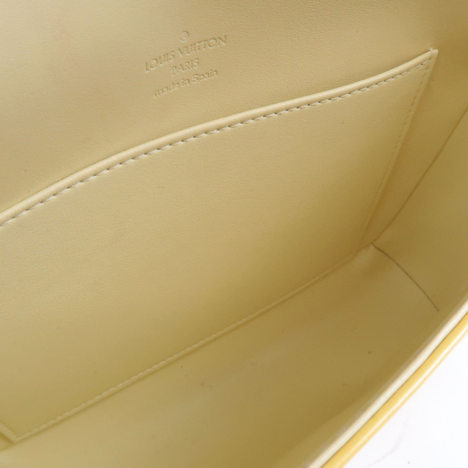 Louis Vuitton Monogram Vernis Thompson Street Shoulder Bag Lime Yellow M91071 CA0939 *Dust bag