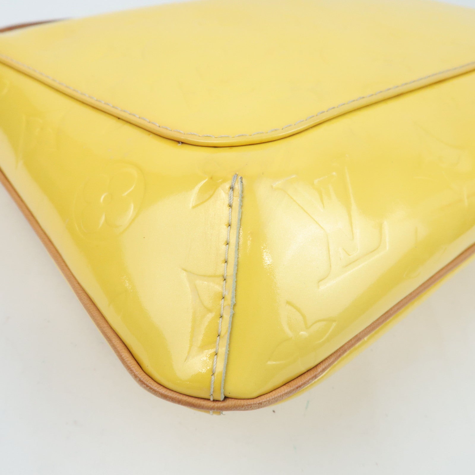 Louis Vuitton Monogram Vernis Thompson Street Shoulder Bag Lime Yellow M91071 CA0939 *Dust bag