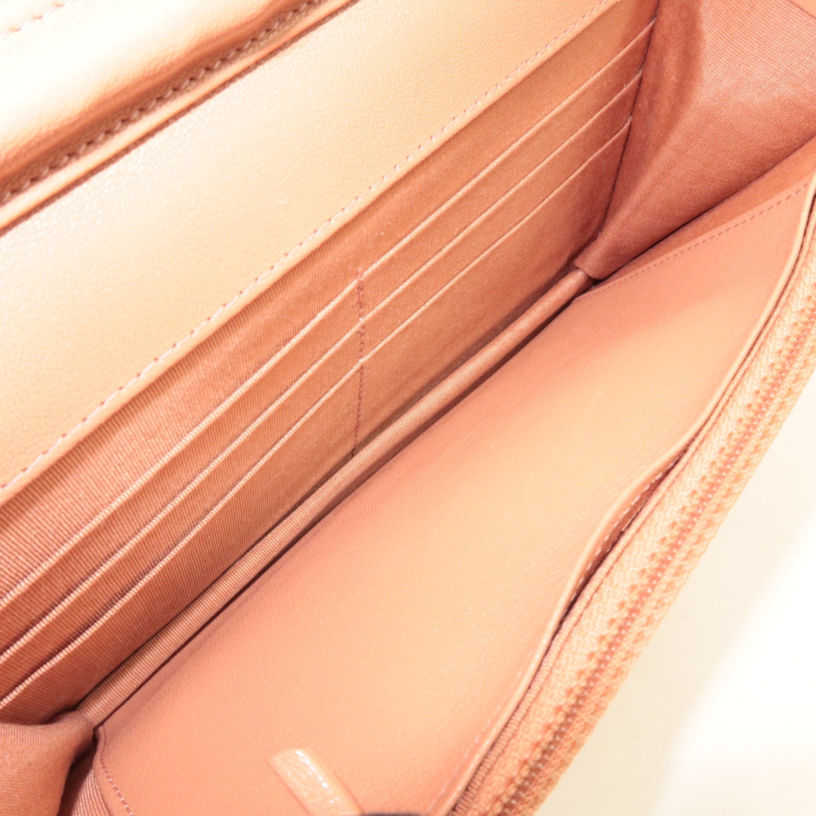 CHANEL Mademoiselle Matelasse Chain Wallet WOC Leather Pink A80972 26587340 *G card