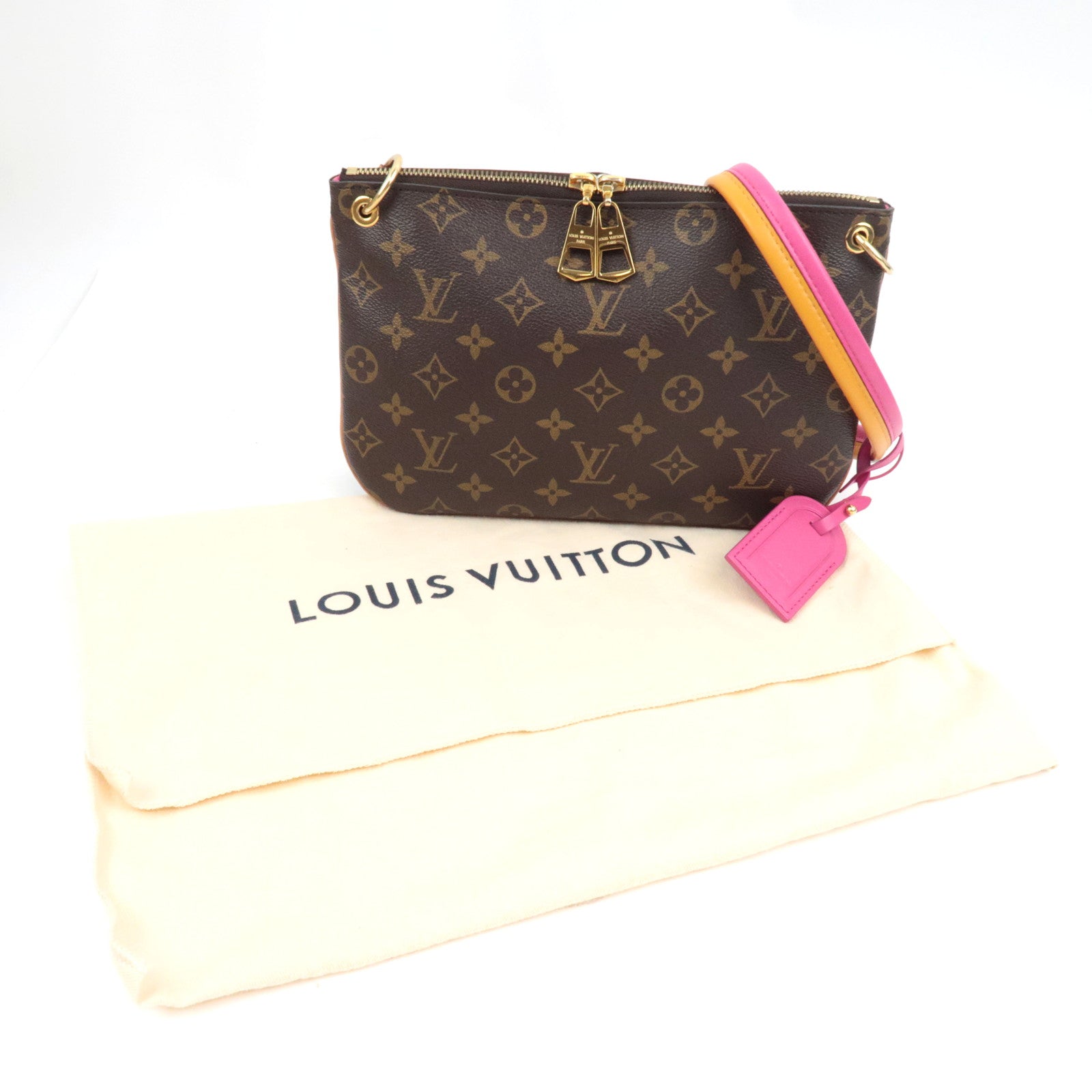 Louis Vuitton Monogram Loretta Shoulder Bag Hot Pink M44053 GI2167 *Dust bag, Name tag