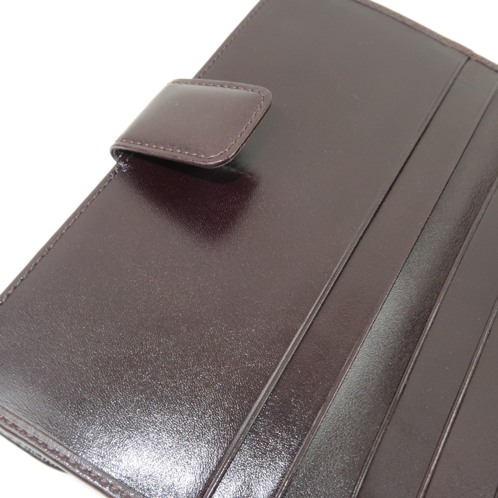 FENDI Zucca Double Hook Long Wallet Canvas Leather Brown Black