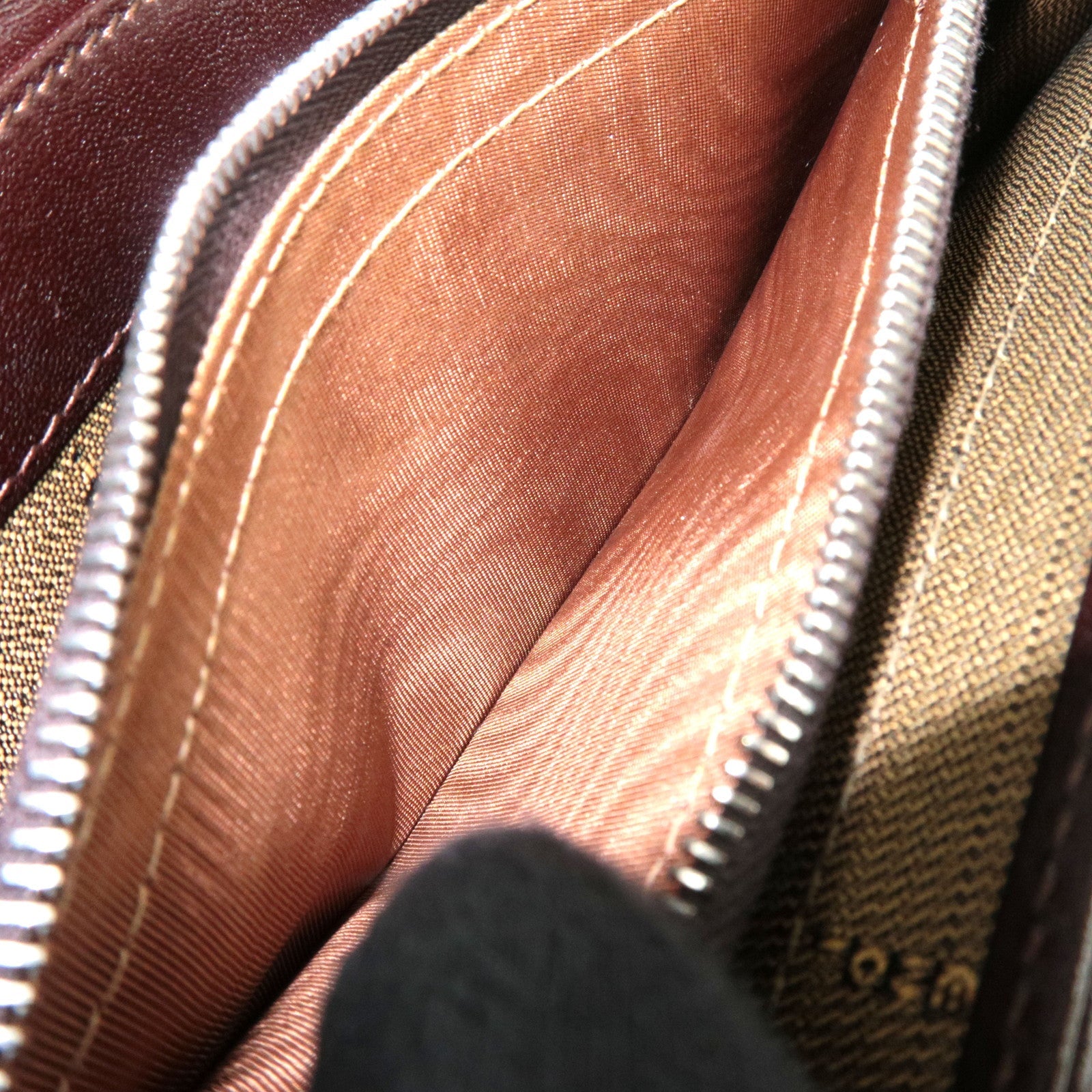 FENDI Zucca Long Wallet Khaki Black Brown 31084 *Box