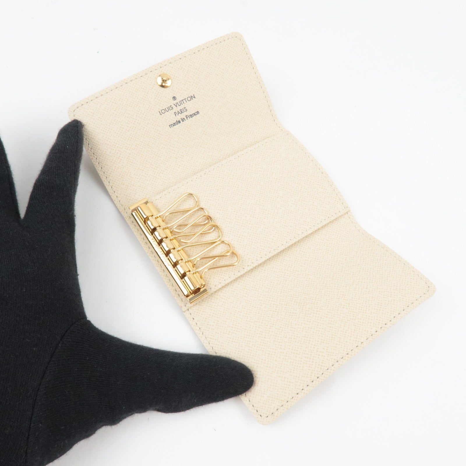 Louis Vuitton Damier Azur Multi Cles 6 Key Case N61745 CT4048 *Dust bag