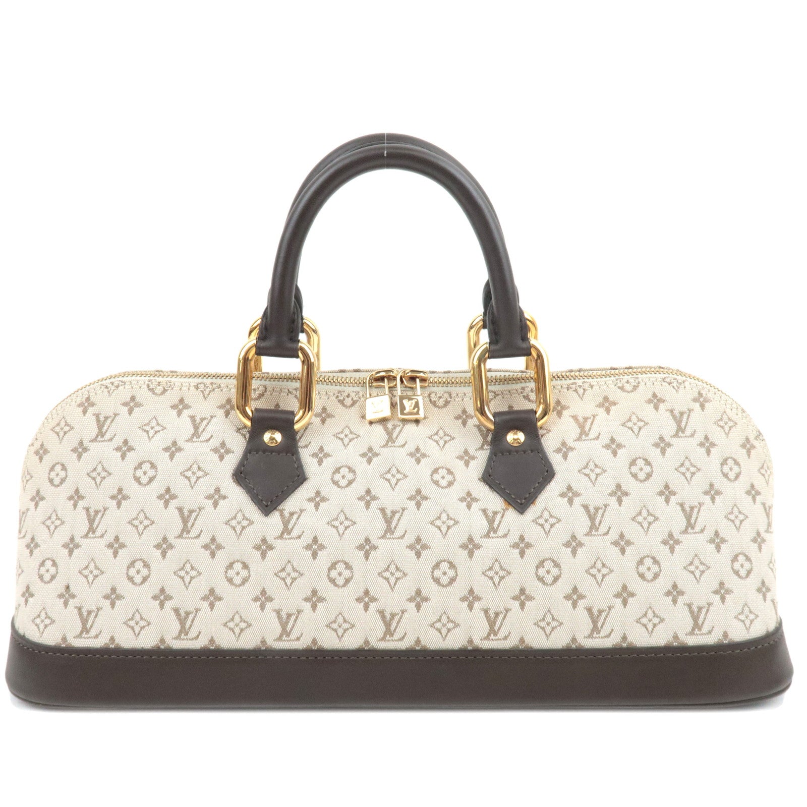 Louis Vuitton Monogram Mini Alma Long Hand Bag Khaki M92206 MI1011 76642