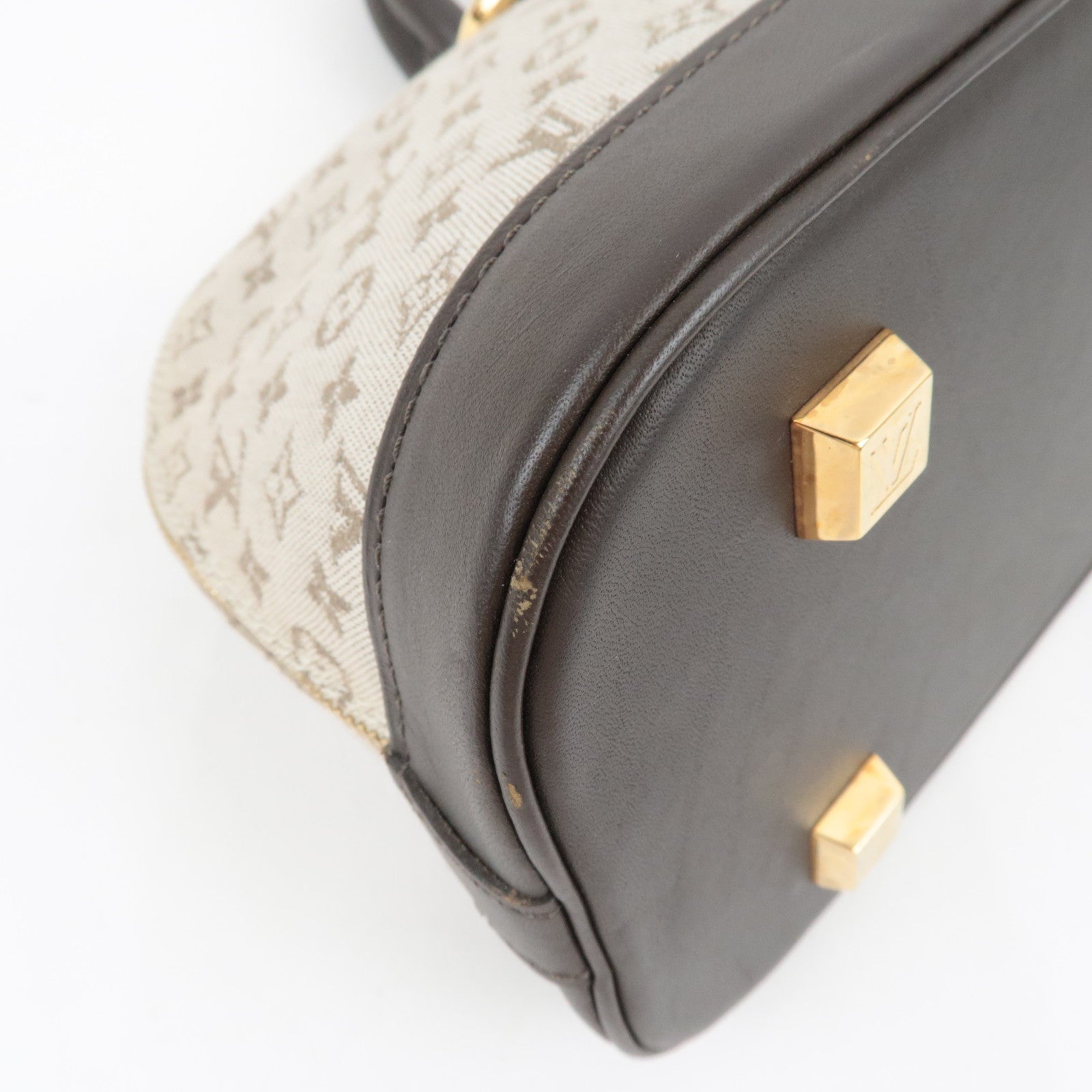 Louis Vuitton Monogram Mini Alma Long Hand Bag Khaki M92206 MI1011