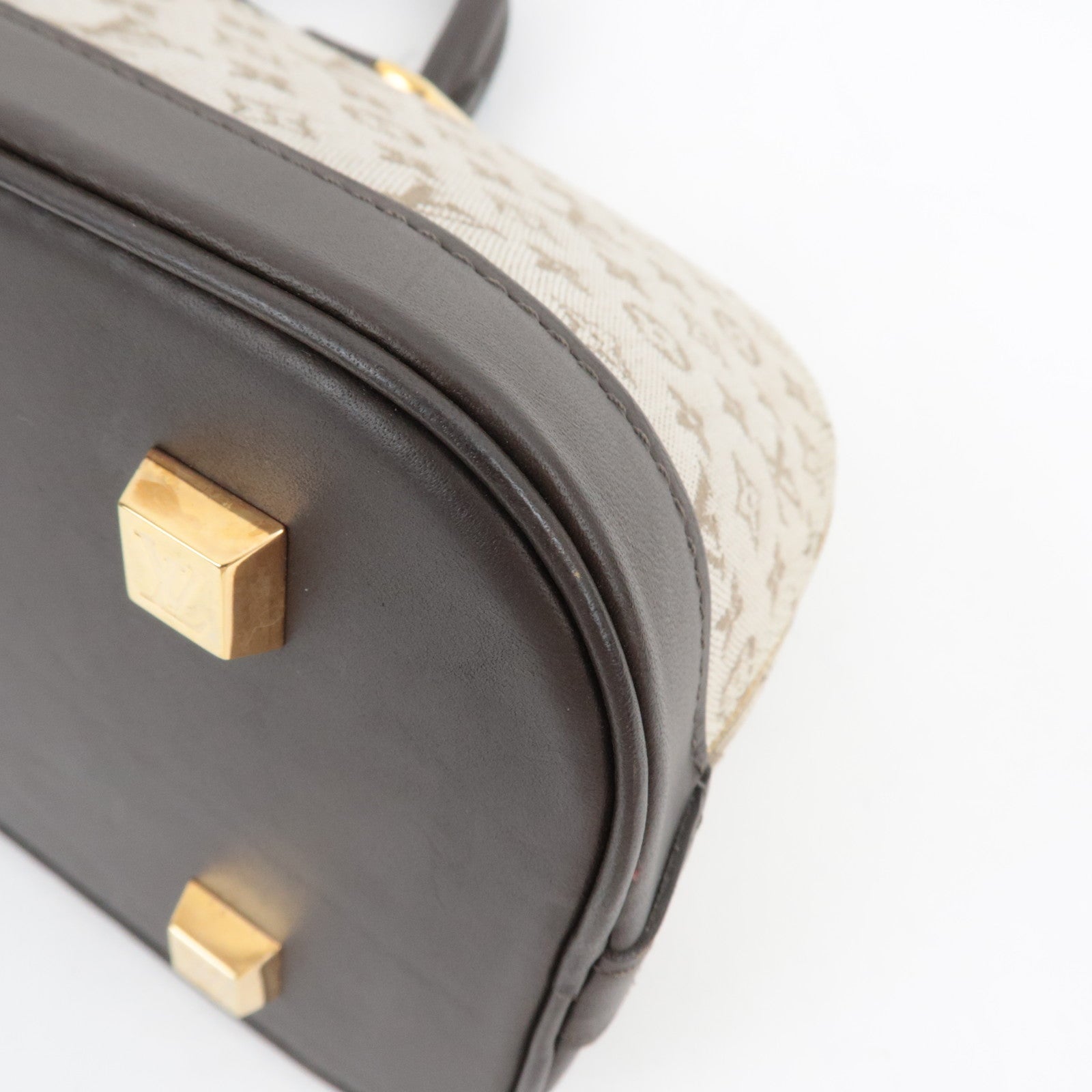 Louis Vuitton Monogram Mini Alma Long Hand Bag Khaki M92206 MI1011