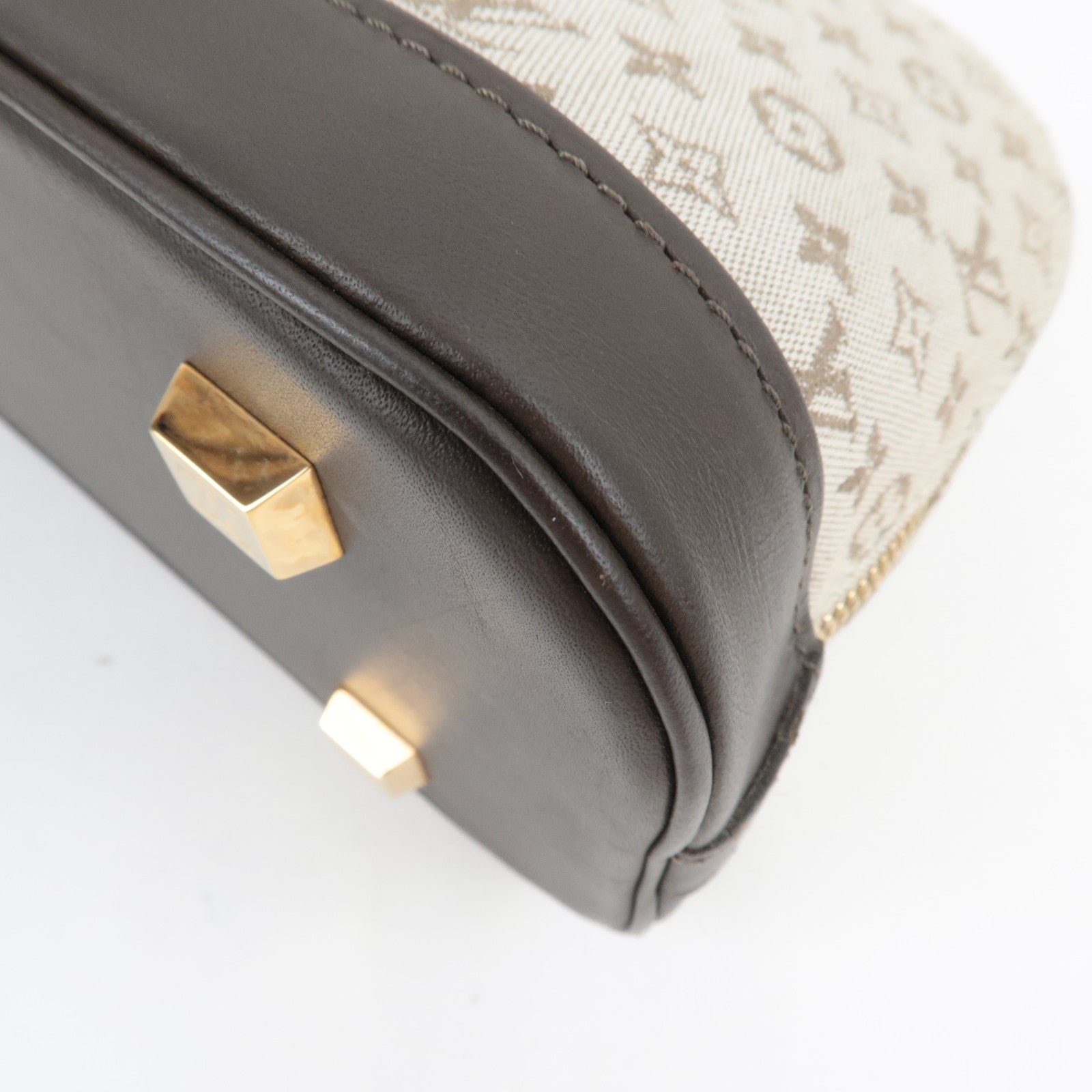 Louis Vuitton Monogram Mini Alma Long Hand Bag Khaki M92206 MI1011