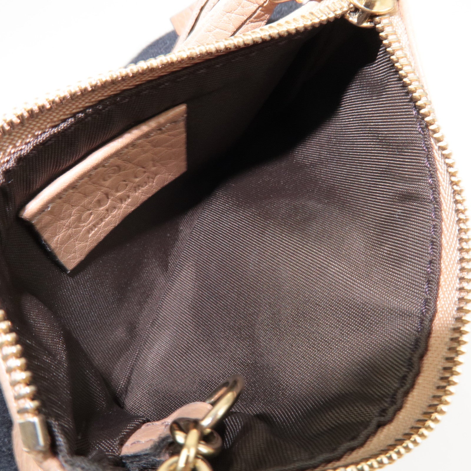 GUCCI Soho Interlocking G Coin Case Leather Beige 354358