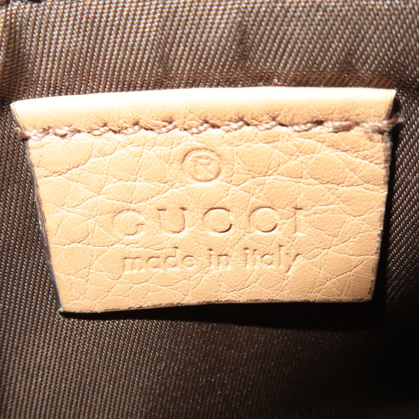 GUCCI Soho Interlocking G Coin Case Leather Beige 354358