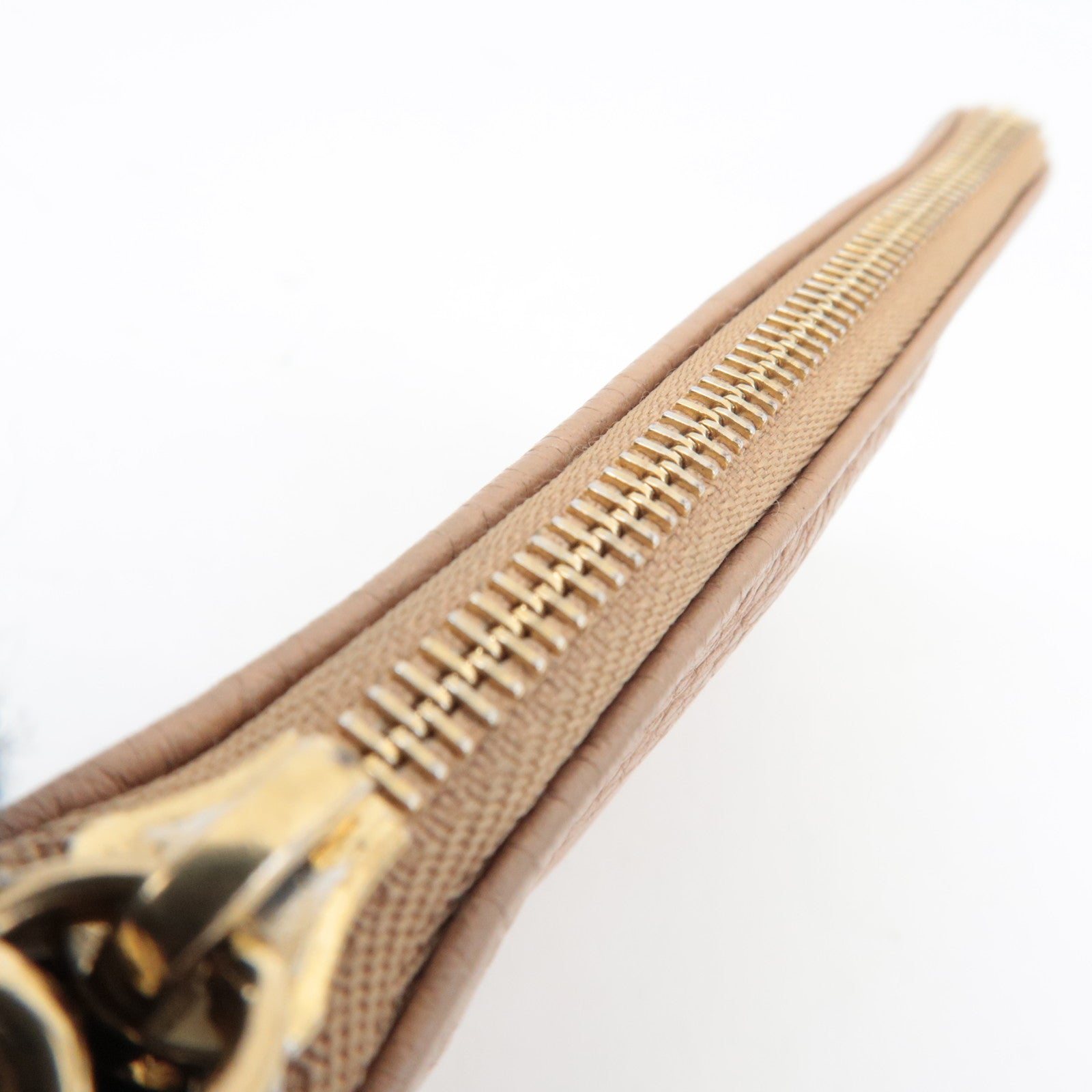 GUCCI Soho Interlocking G Coin Case Leather Beige 354358