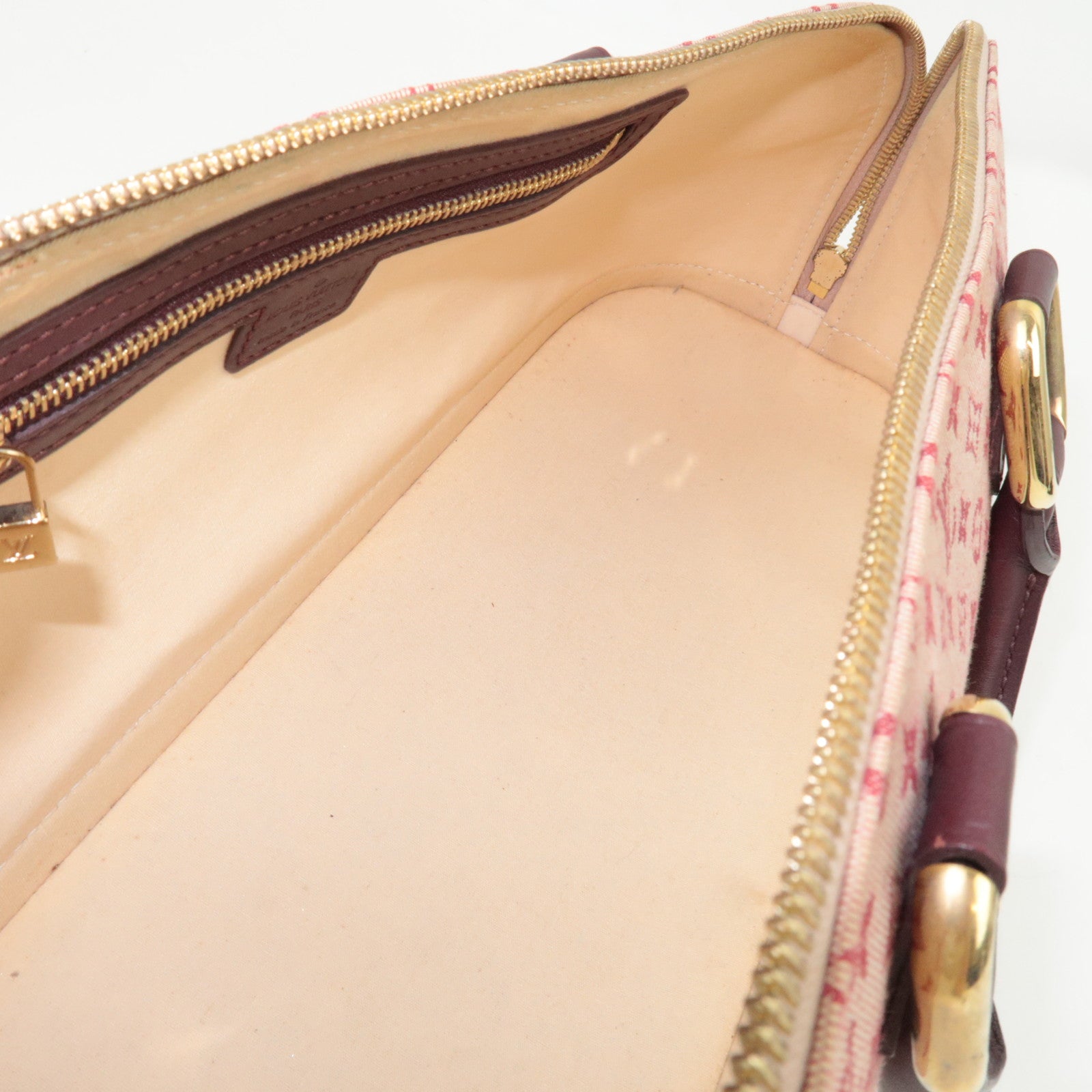 Louis Vuitton Monogram Mini Alma Long Hand Bag Cerises M92207 AR1001