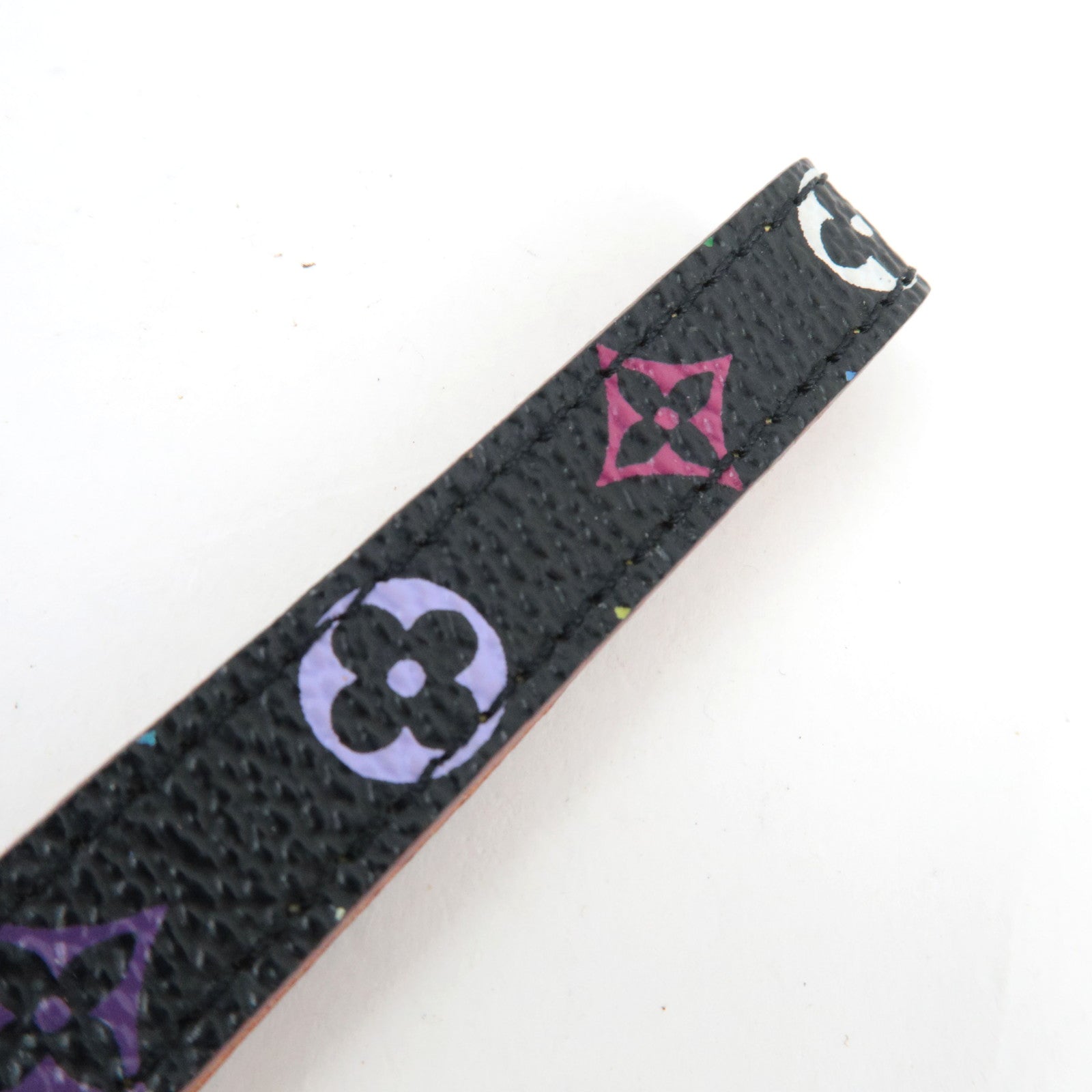 Louis Vuitton Monogram Multicolor Dragonne Telephone Phone Strap Noir M92598 BU0094