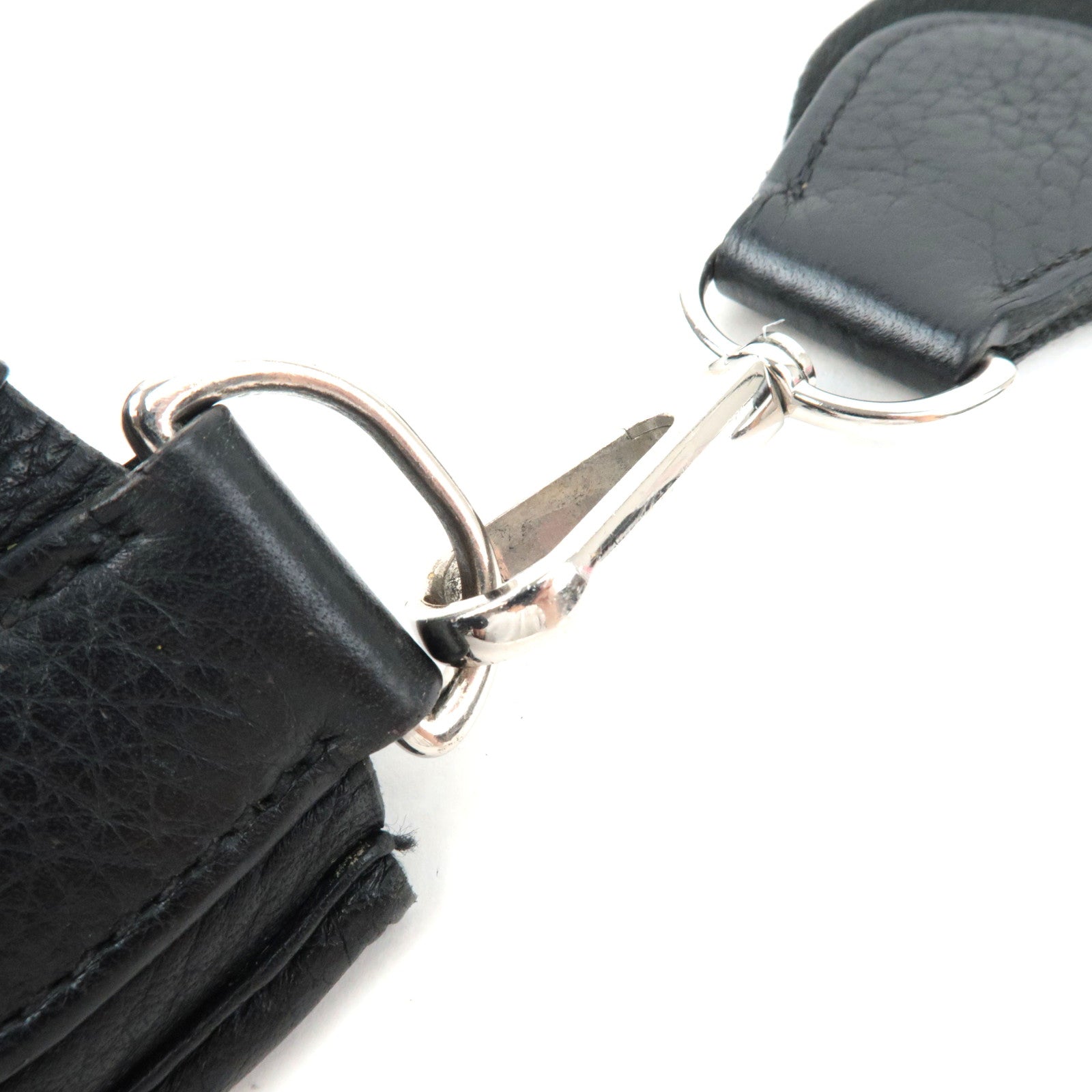 HERMES Evelyn 3 PM □O Stamp (2011) Taurillon Clemence Black Silver HDW *Strap