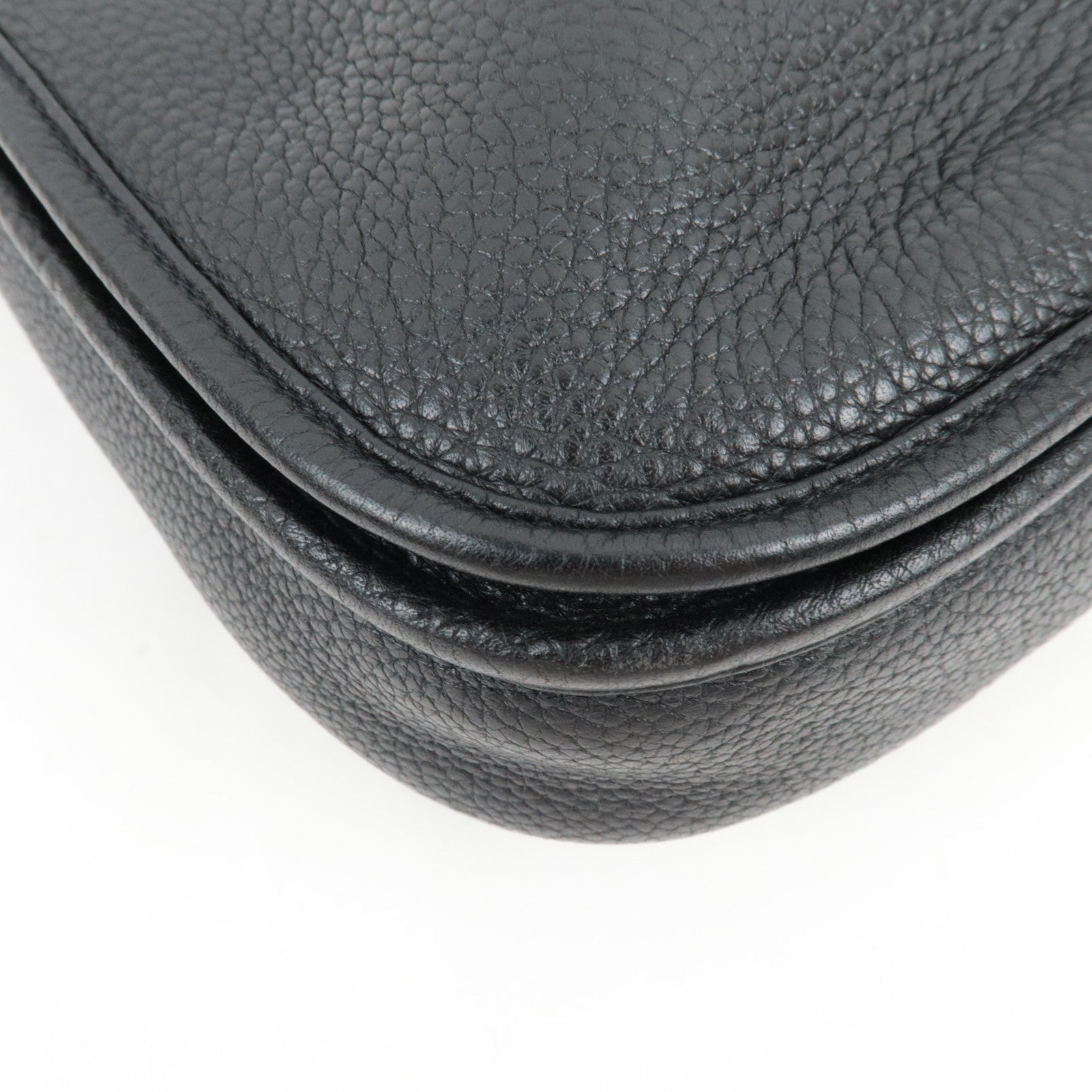 HERMES Evelyn 3 PM □O Stamp (2011) Taurillon Clemence Black Silver HDW *Strap