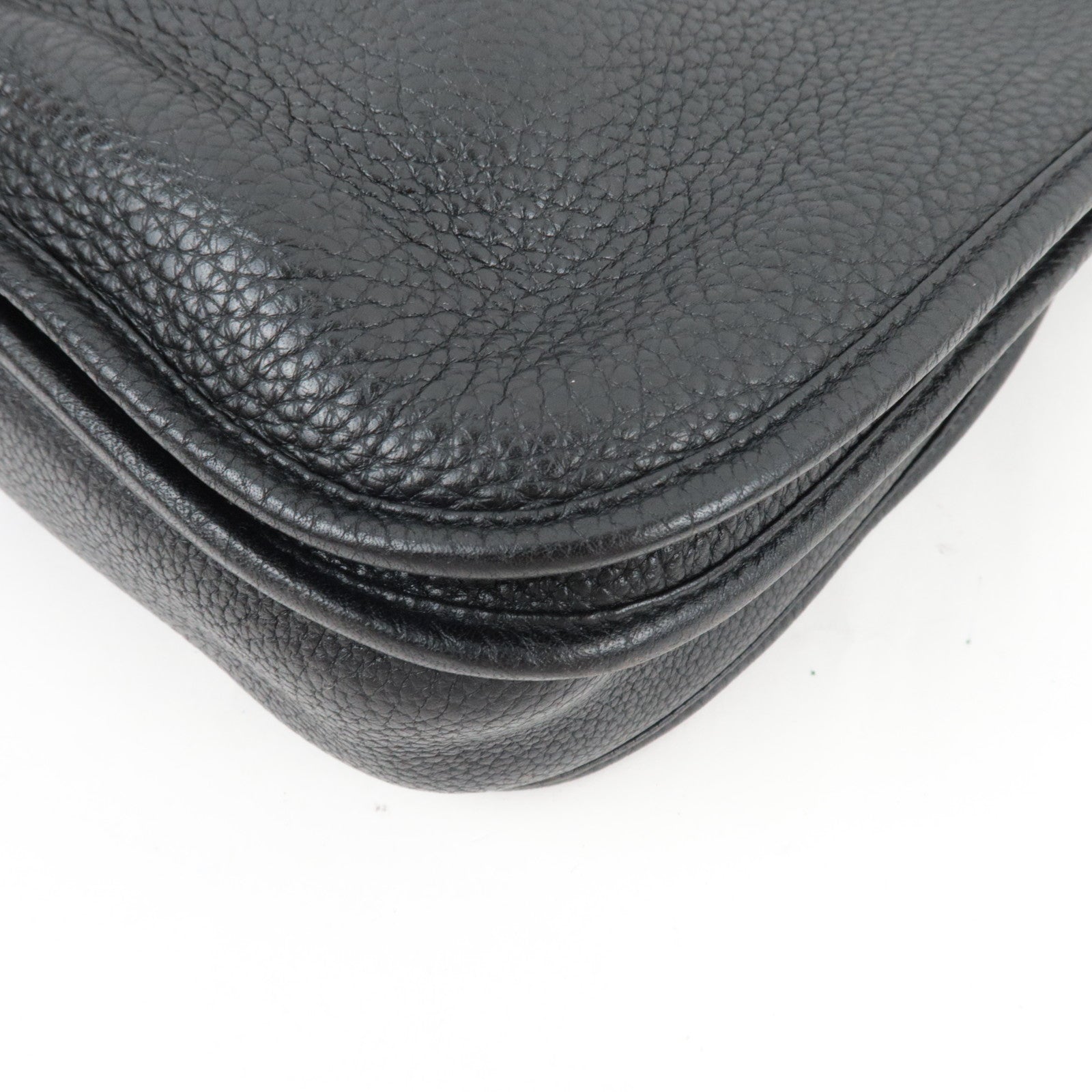 HERMES Evelyn 3 PM □O Stamp (2011) Taurillon Clemence Black Silver HDW *Strap