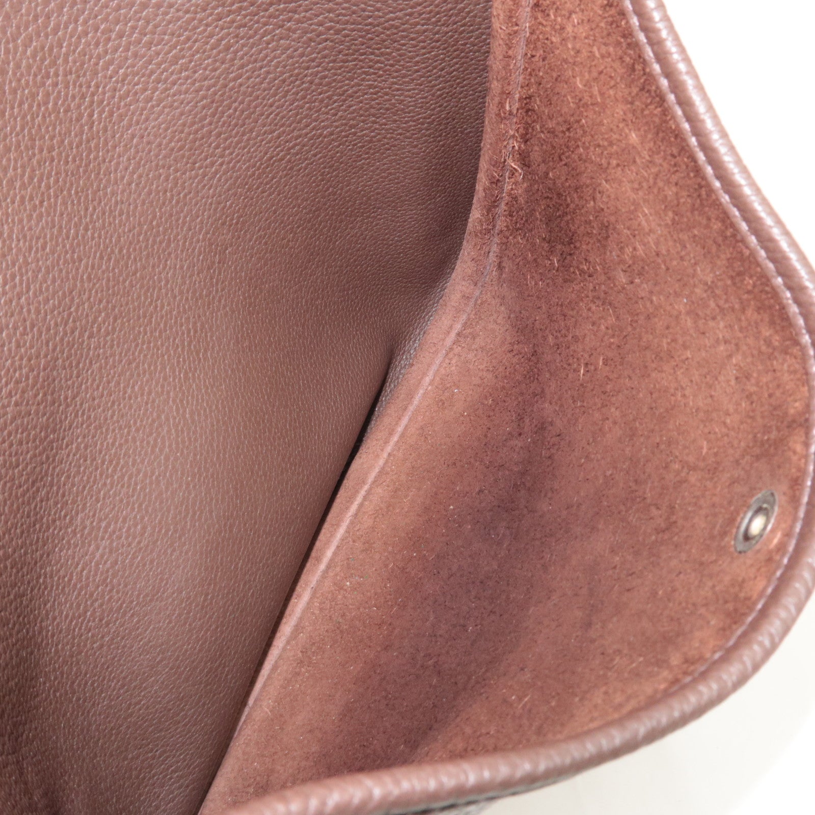 HERMES Evelyn 3 GM Shoulder Bag □M Stamp (2009) Taurillon Clemence Brown Silver HDW *Dust bag, Strap