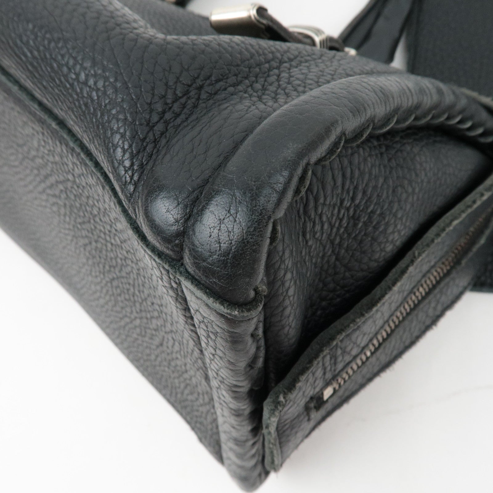 BOTTEGA VENETA Boston Bag Leather Black *Pouch