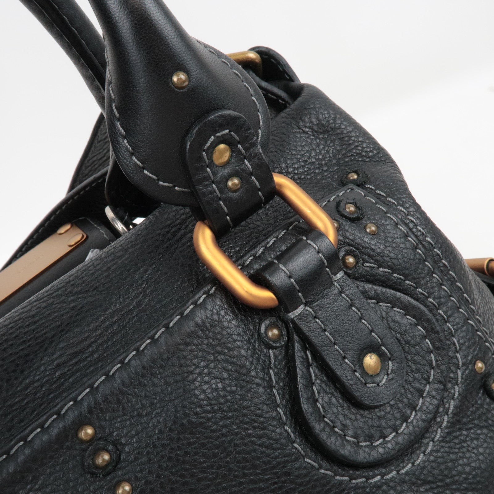 Chloe Paddington 2Way Shoulder Bag Leather Black *Key Lock