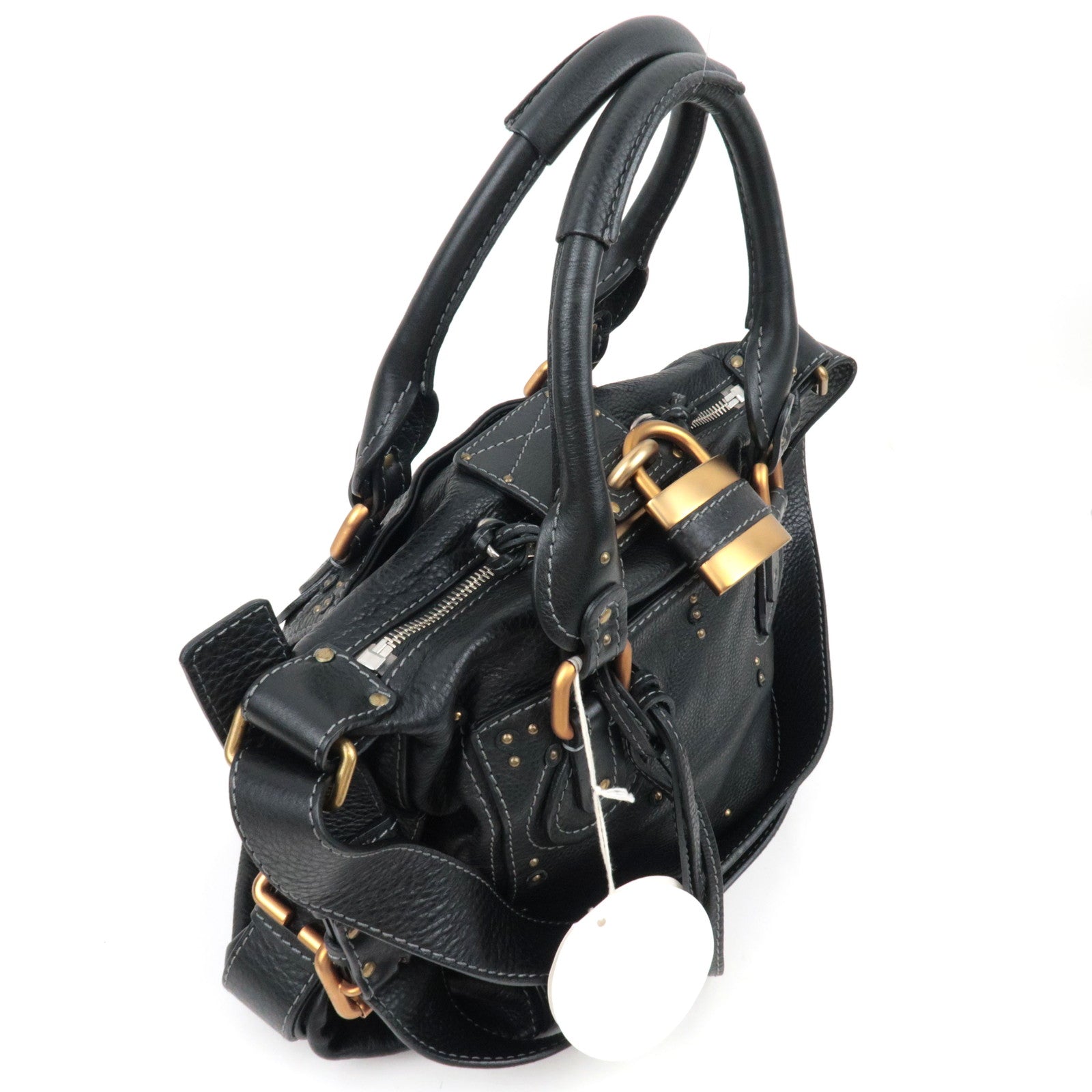 Chloe Paddington 2Way Shoulder Bag Leather Black *Key Lock