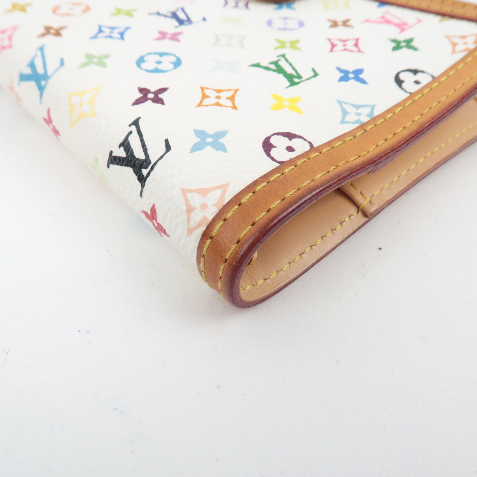 Louis Vuitton Monogram Multicolor Agenda PM Planner Cover Blanc R20896 CA1015 *Scale