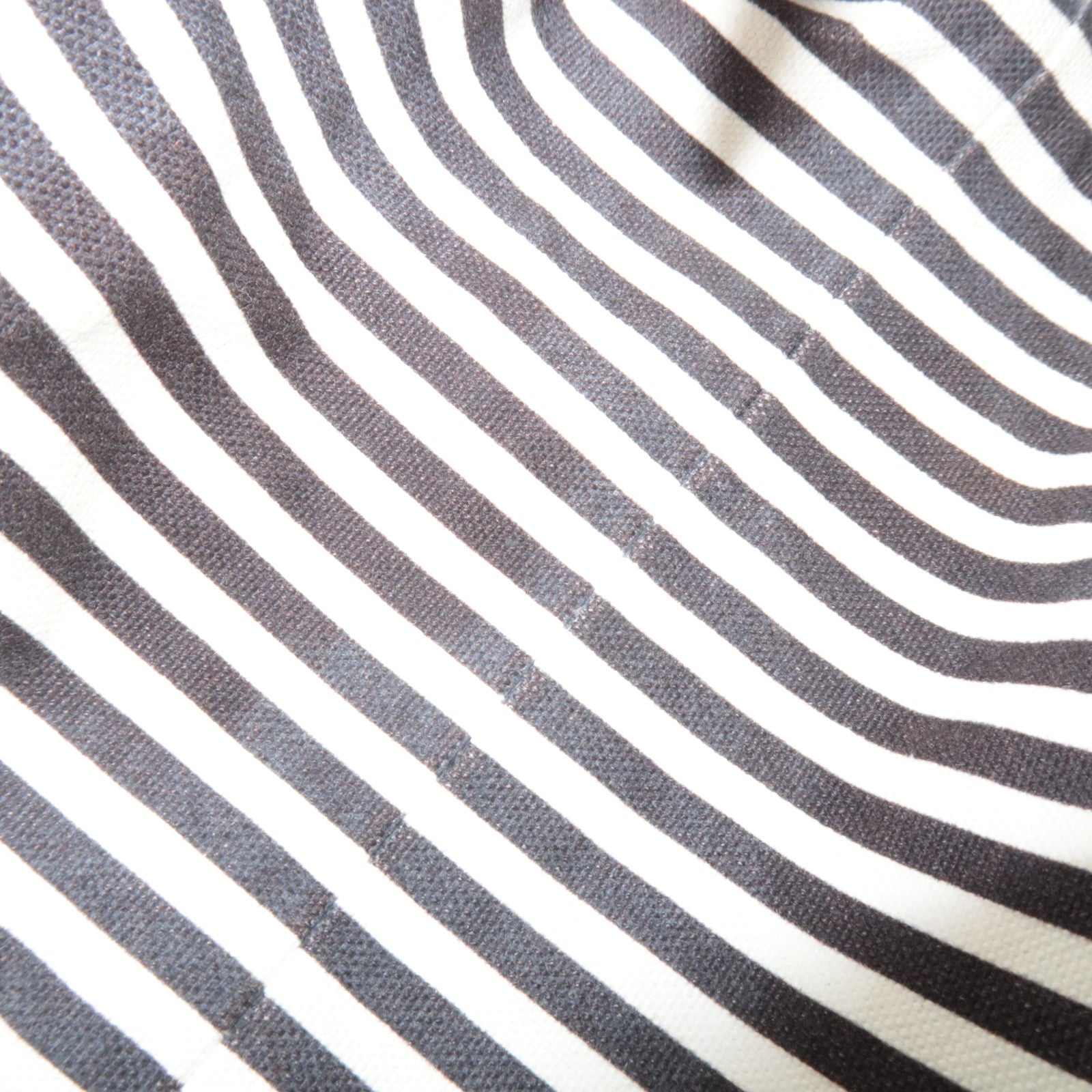 PRADA Canapa Pouch Cosmetic Pouch Canvas Leather Black