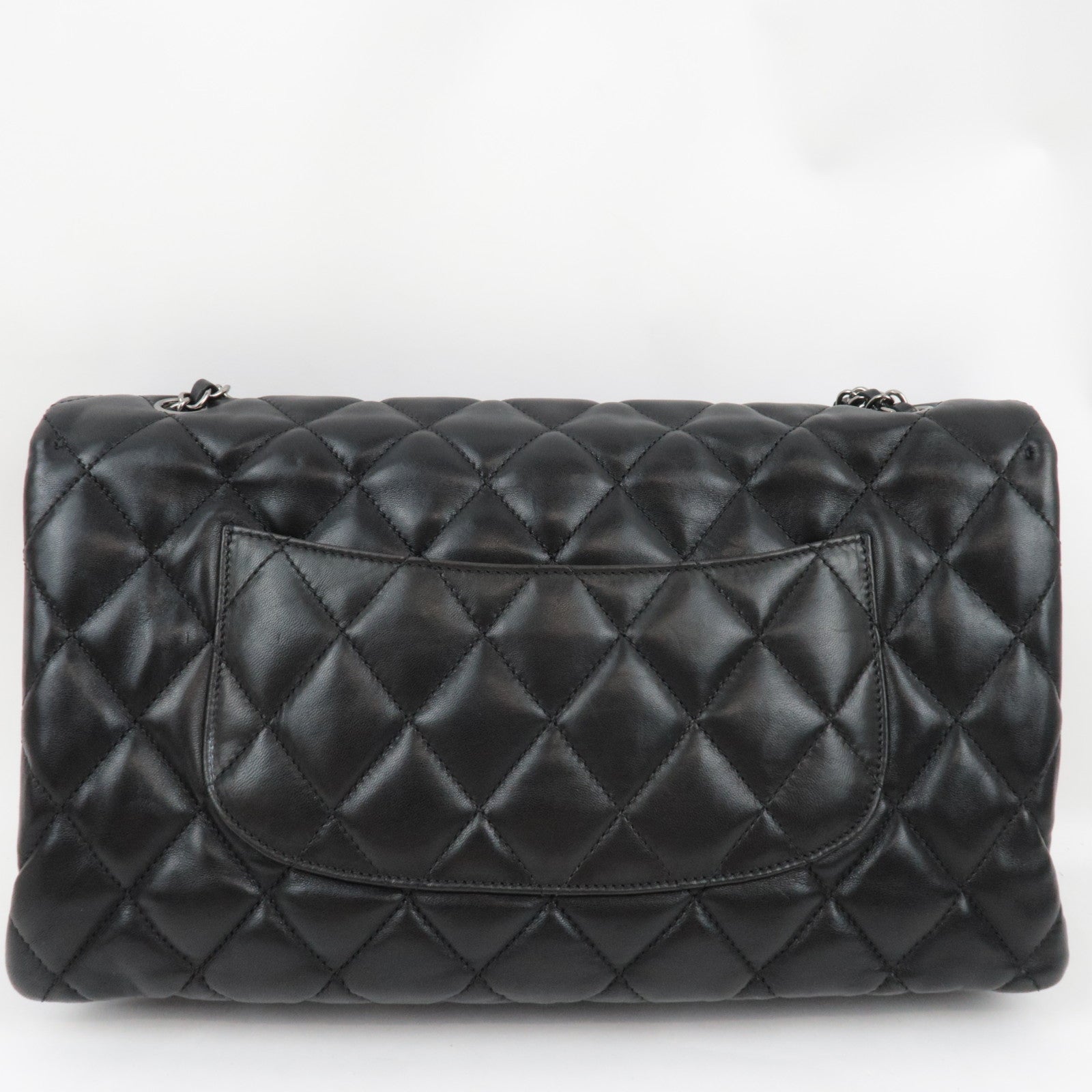 CHANEL Matelasse Chain Shoulder Bag Leather Black Silver HDW *Dust bag, G card