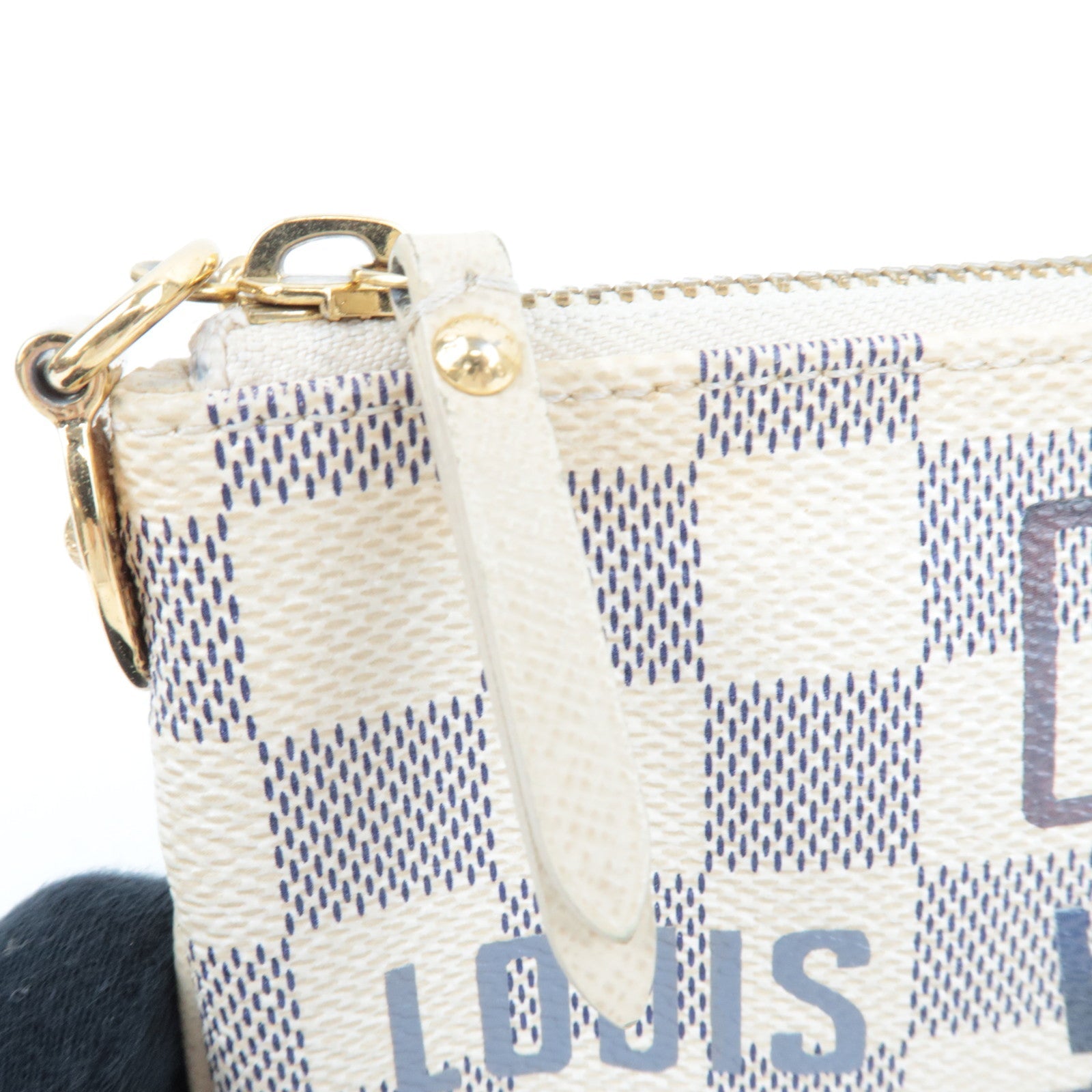 Louis Vuitton Damier Azur Pochette Milla MM Mini Bag N63090 AA2160
