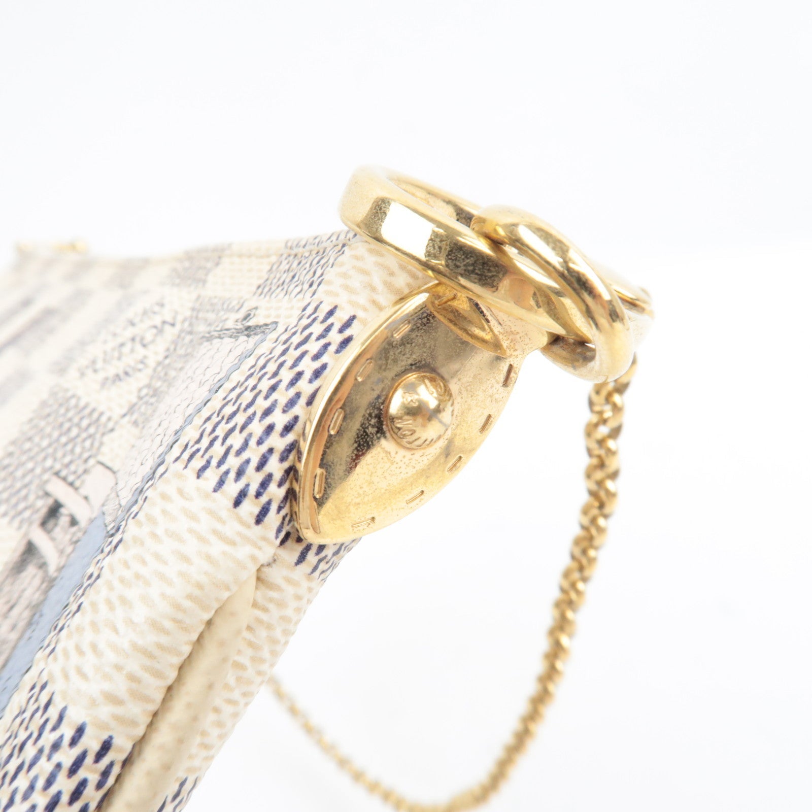 Louis Vuitton Damier Azur Pochette Milla MM Mini Bag N63090 AA2160