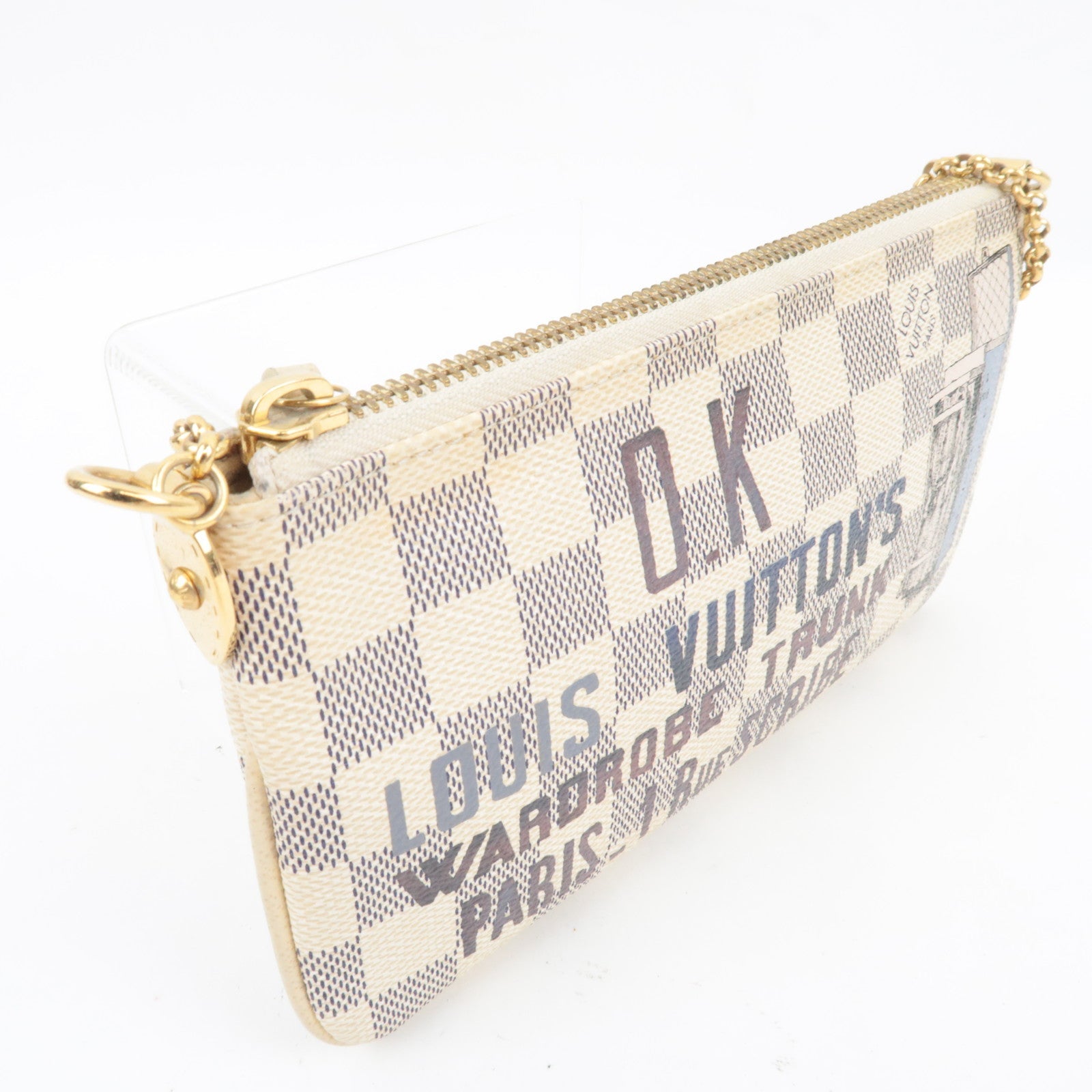Louis Vuitton Damier Azur Pochette Milla MM Mini Bag N63090 AA2160