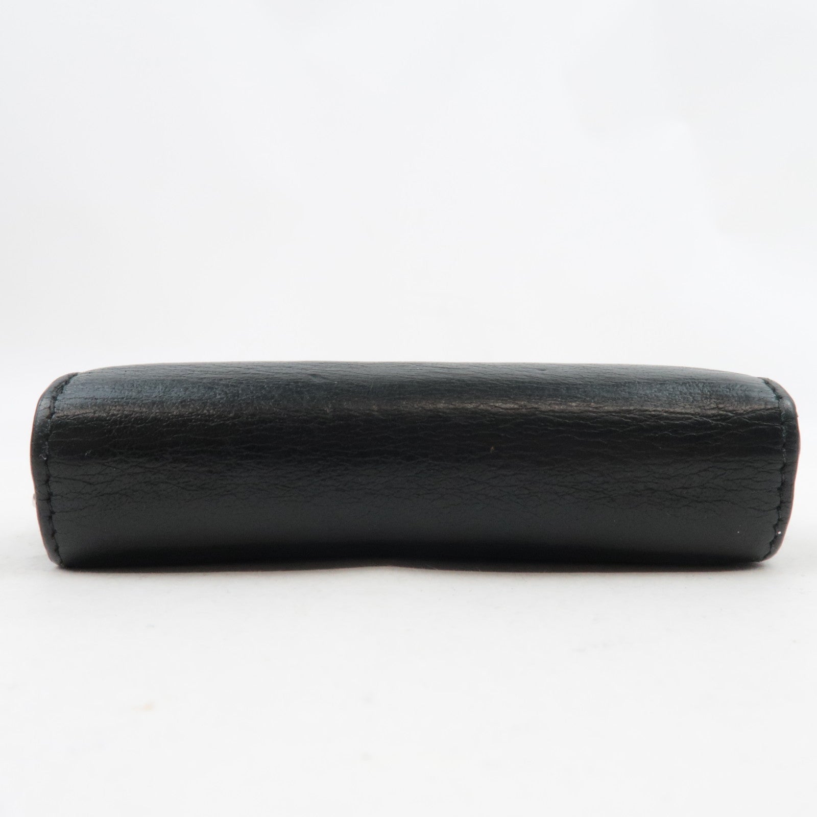 BALENCIAGA Everyday Round Zipper Wallet Leather Black 551933 *Box, Dust bag