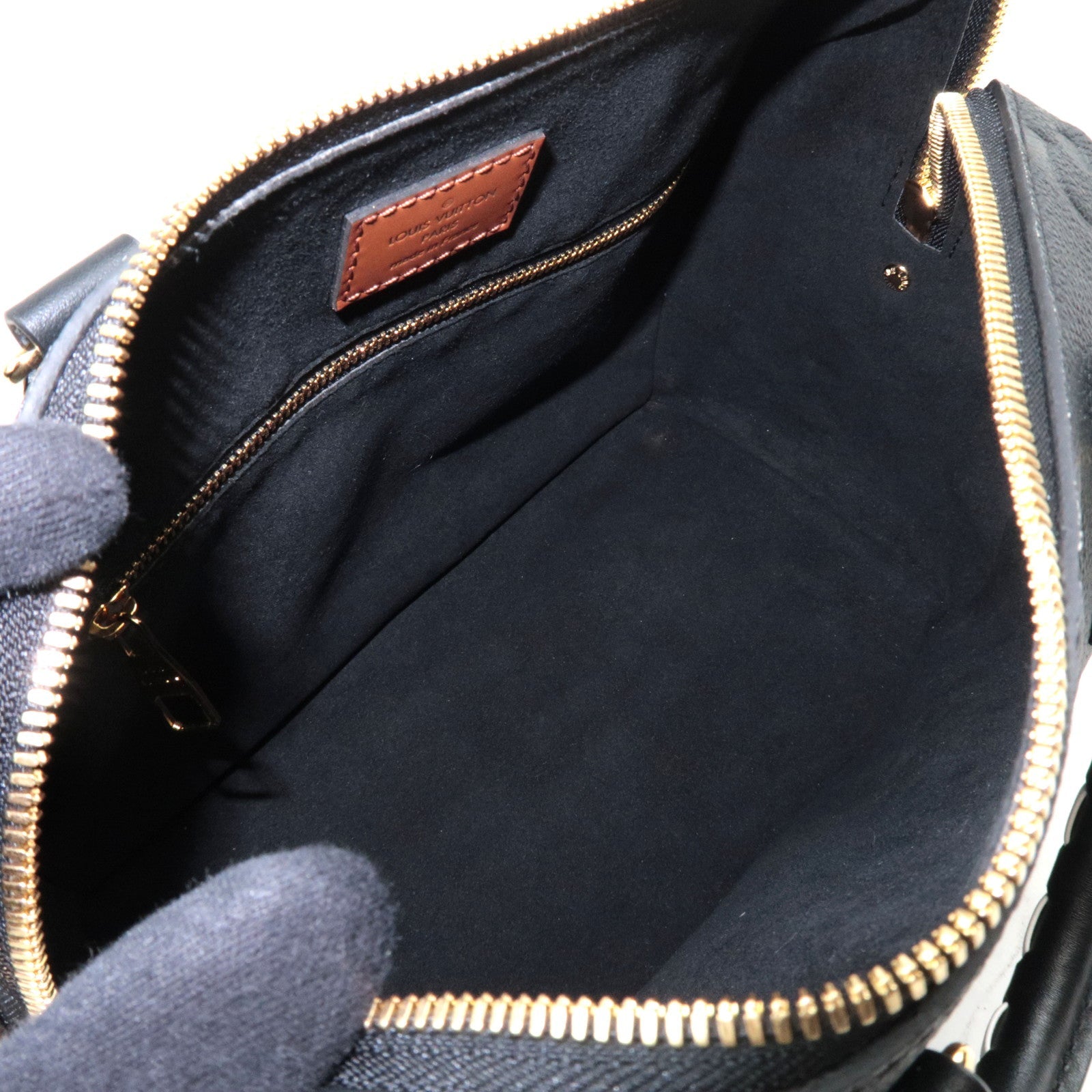 Louis Vuitton Monogram Empreinte Wild at Heart Speedy Bandouliere 25 Hand Bag Noir M58524 RFID *Dust bag, Strap