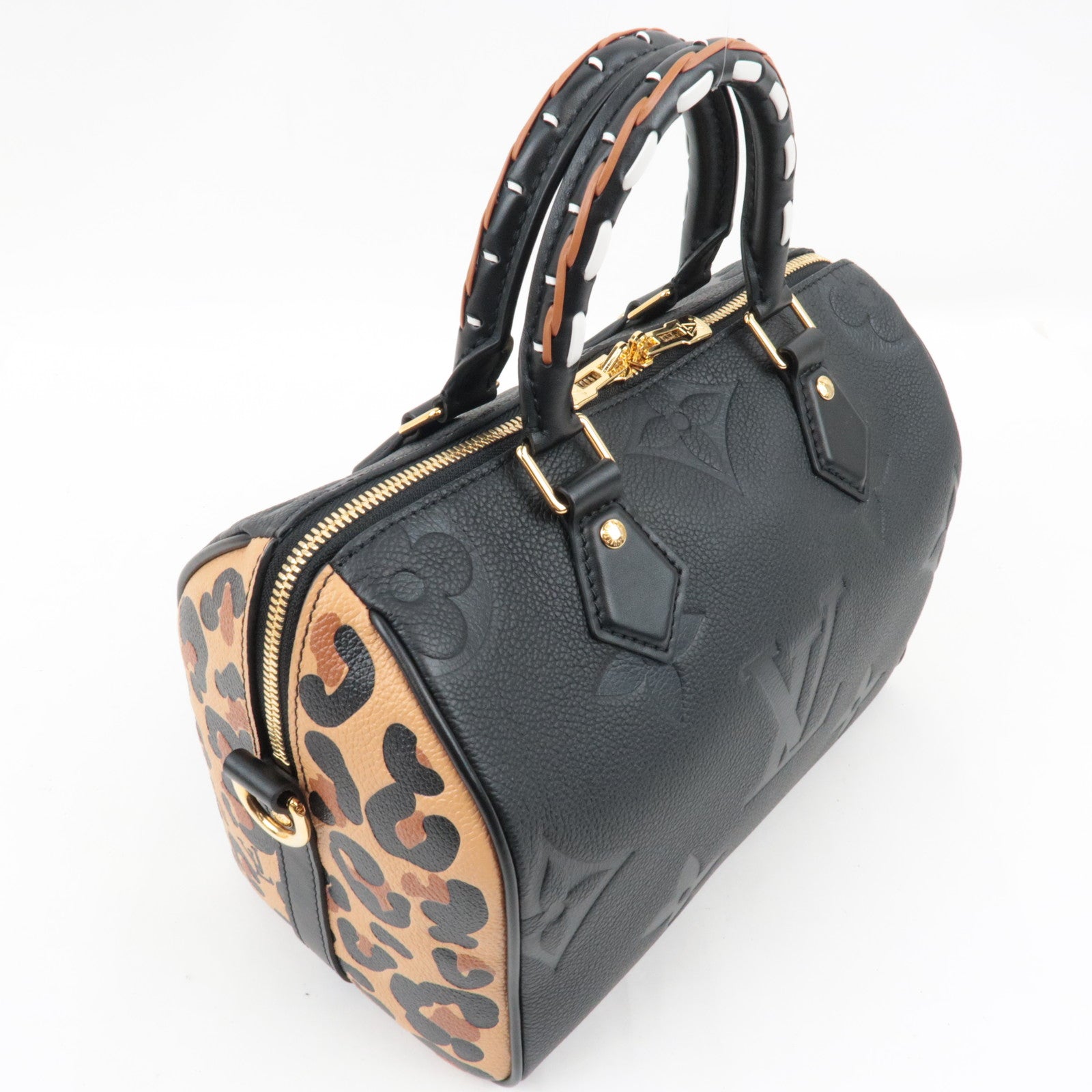 Louis Vuitton Monogram Empreinte Wild at Heart Speedy Bandouliere 25 Hand Bag Noir M58524 RFID *Dust bag, Strap