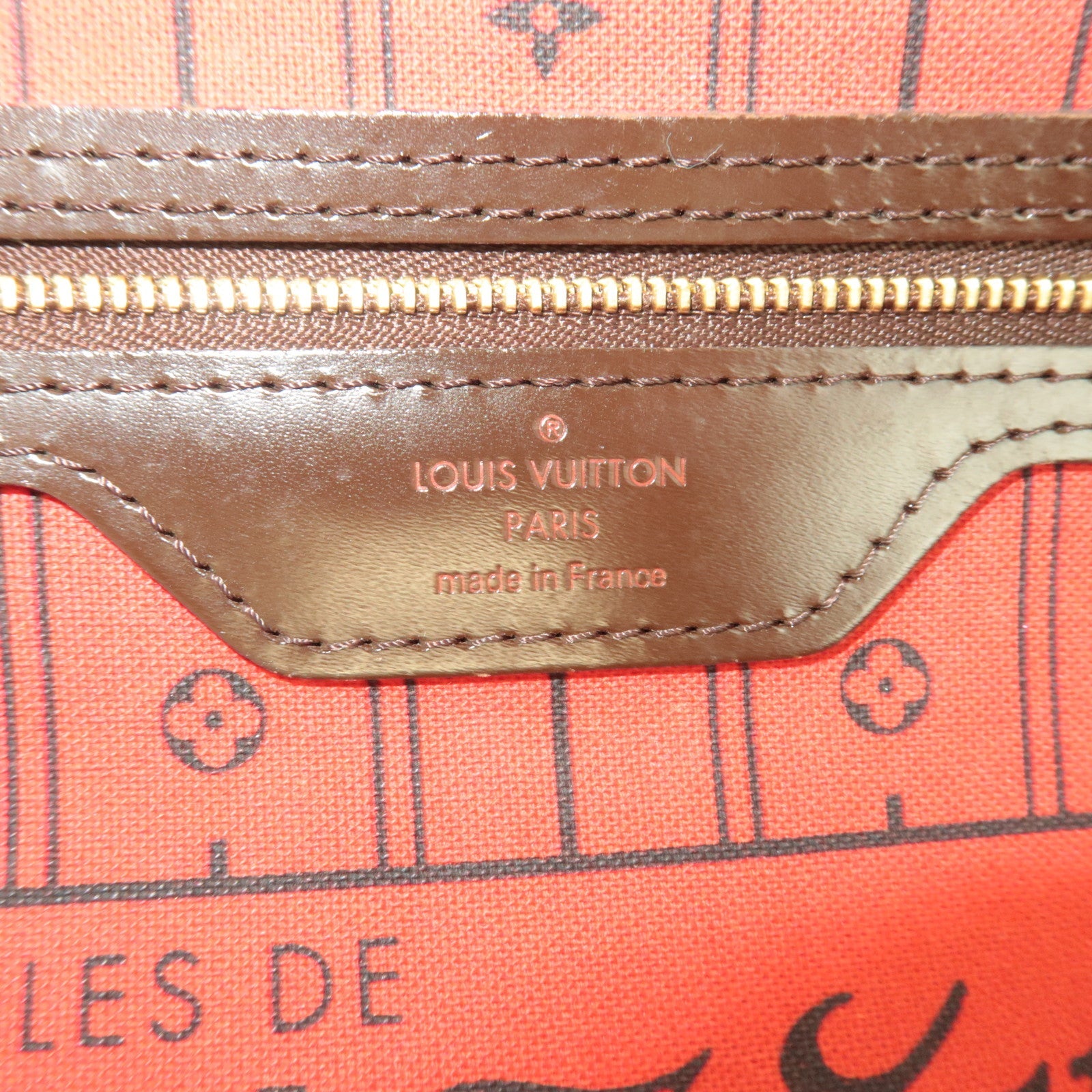 Louis Vuitton Damier Neverfull MM Tote Bag N51105 AR1068