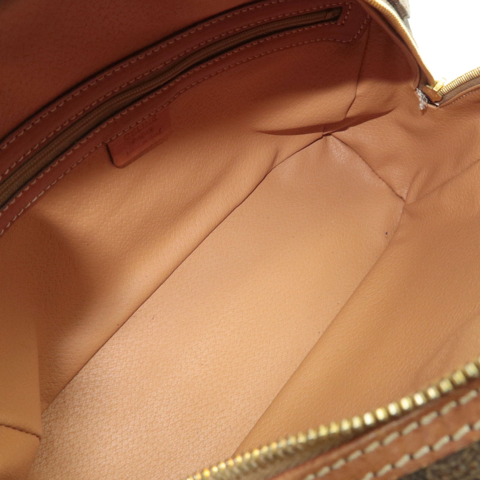 CELINE Macadam Hand Bag PVC Leather Brown