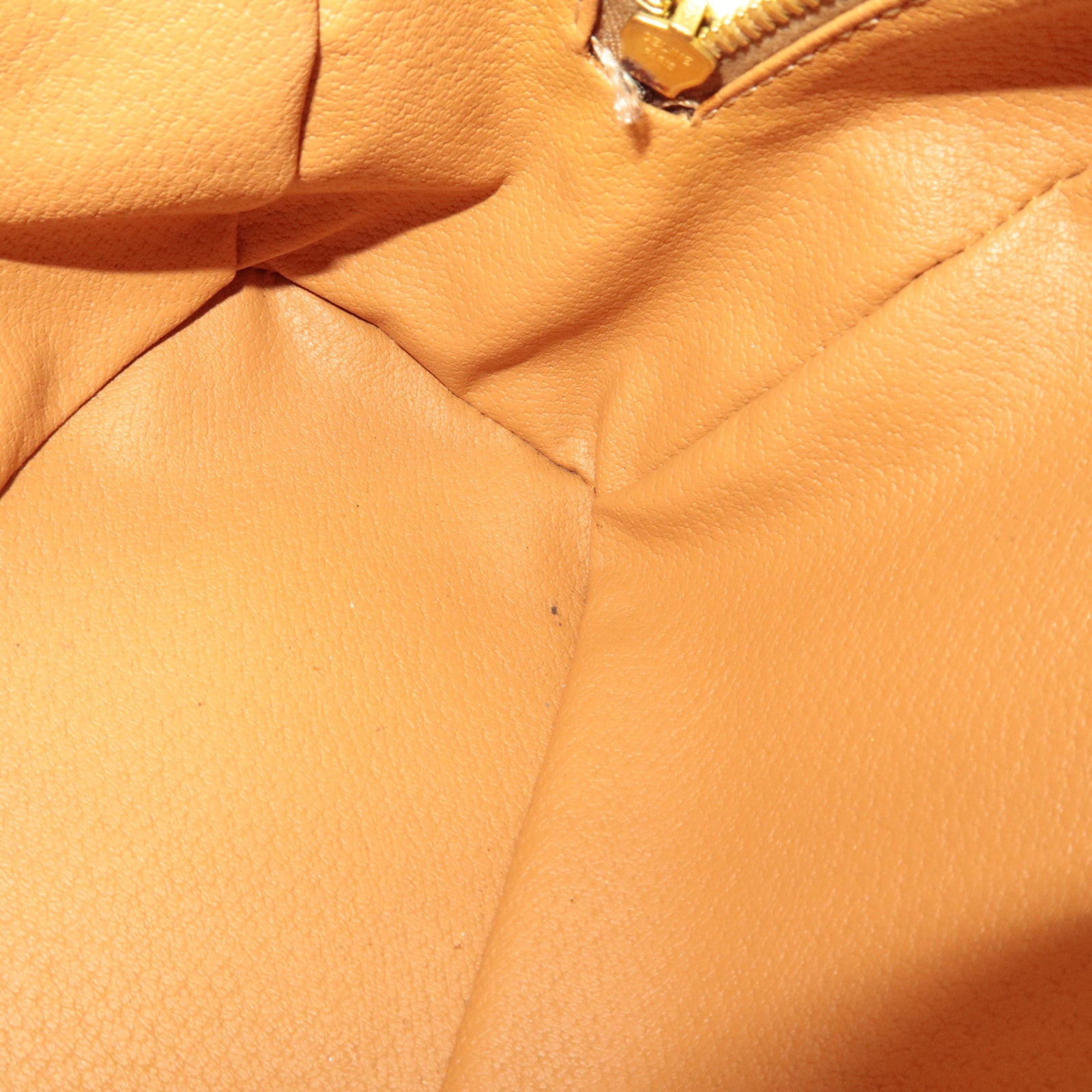 CELINE Macadam Hand Bag PVC Leather Brown