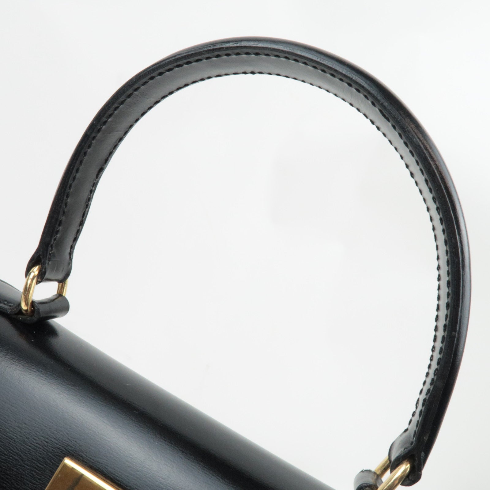 CELINE 2 Way Hand Bag Leather Black *Dust bag, Strap