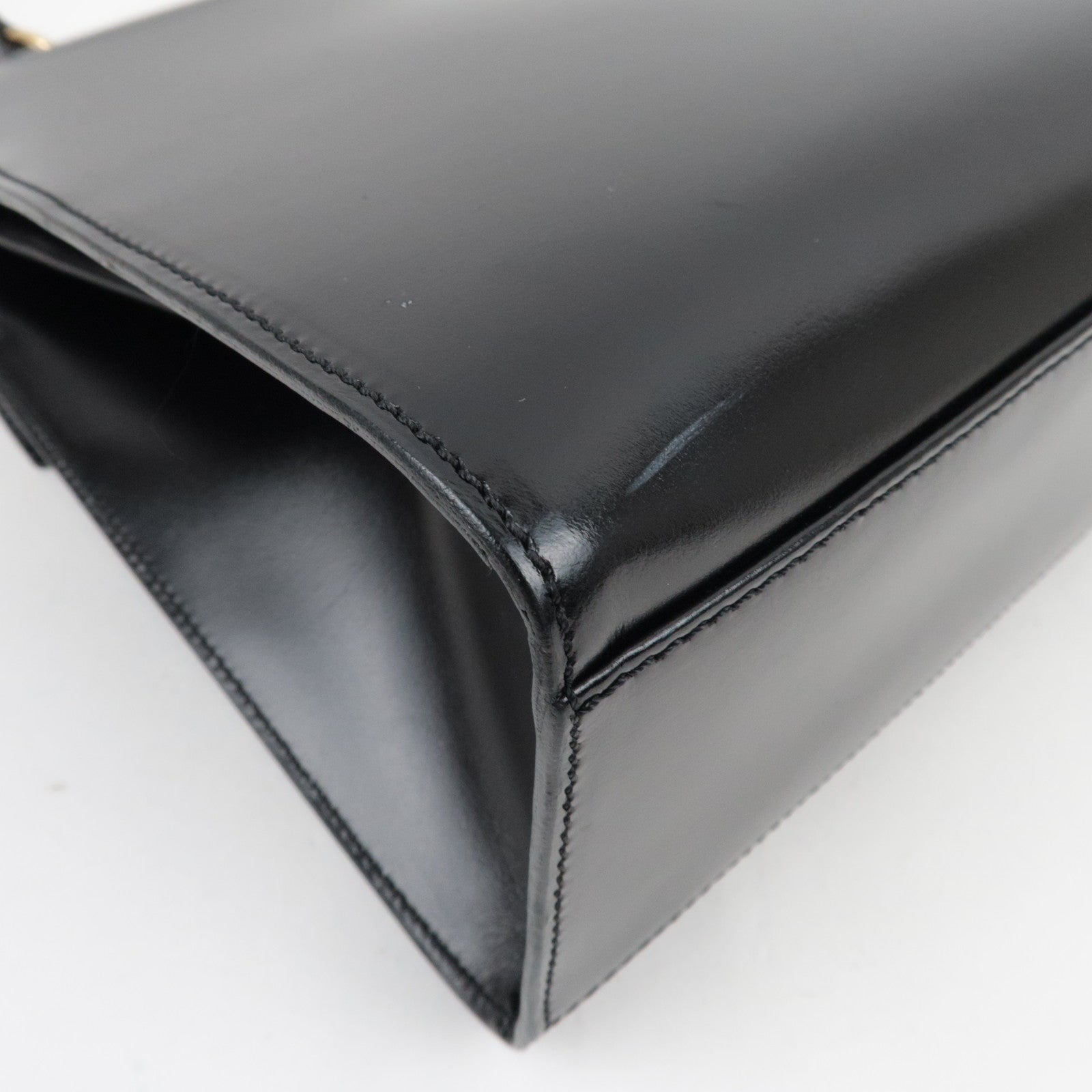 CELINE 2 Way Hand Bag Leather Black *Dust bag, Strap