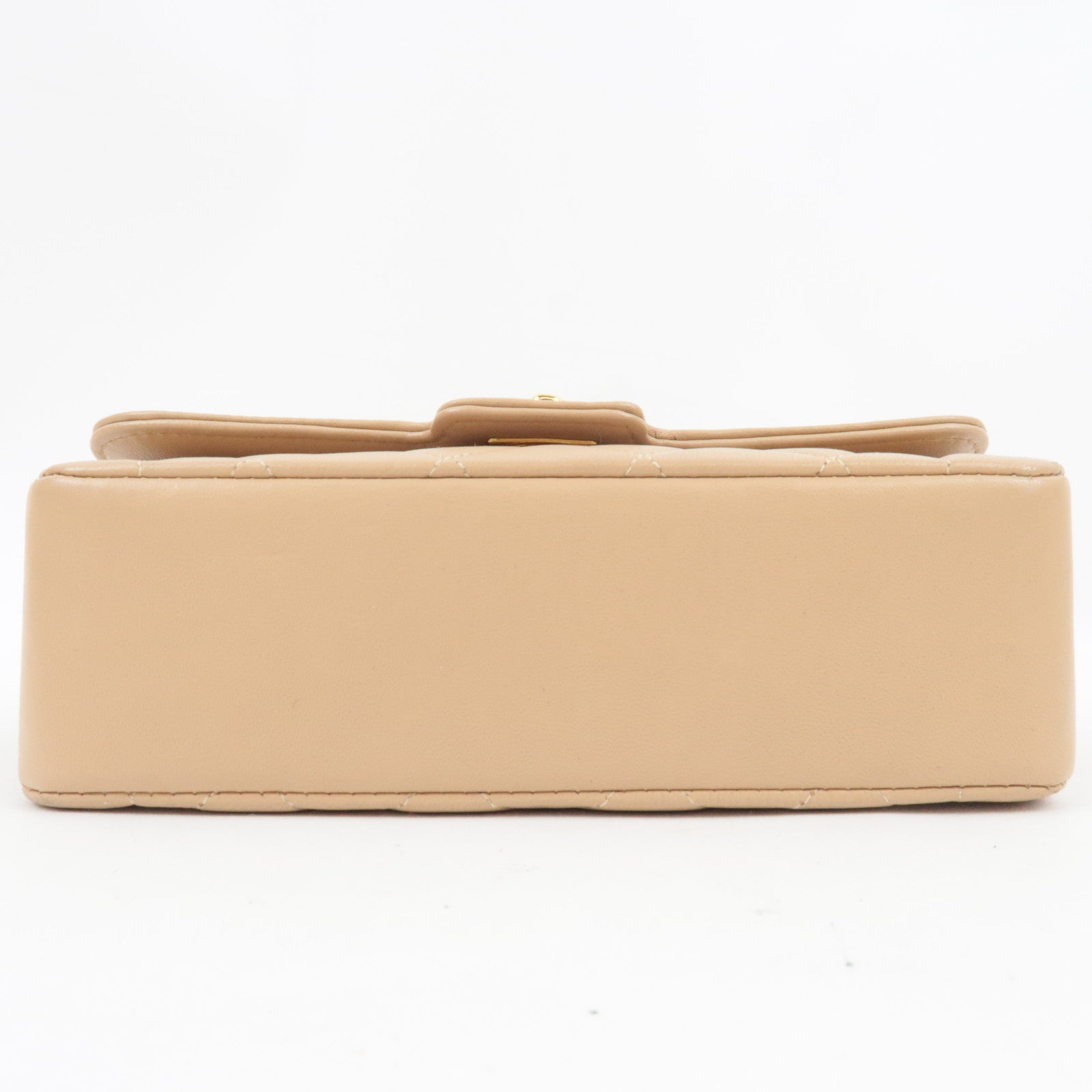 CHANEL Matelasse Chain Shoulder Bag With Bijou Chain Lambskin Beige Gold HDW *Box, Dust bag, G card