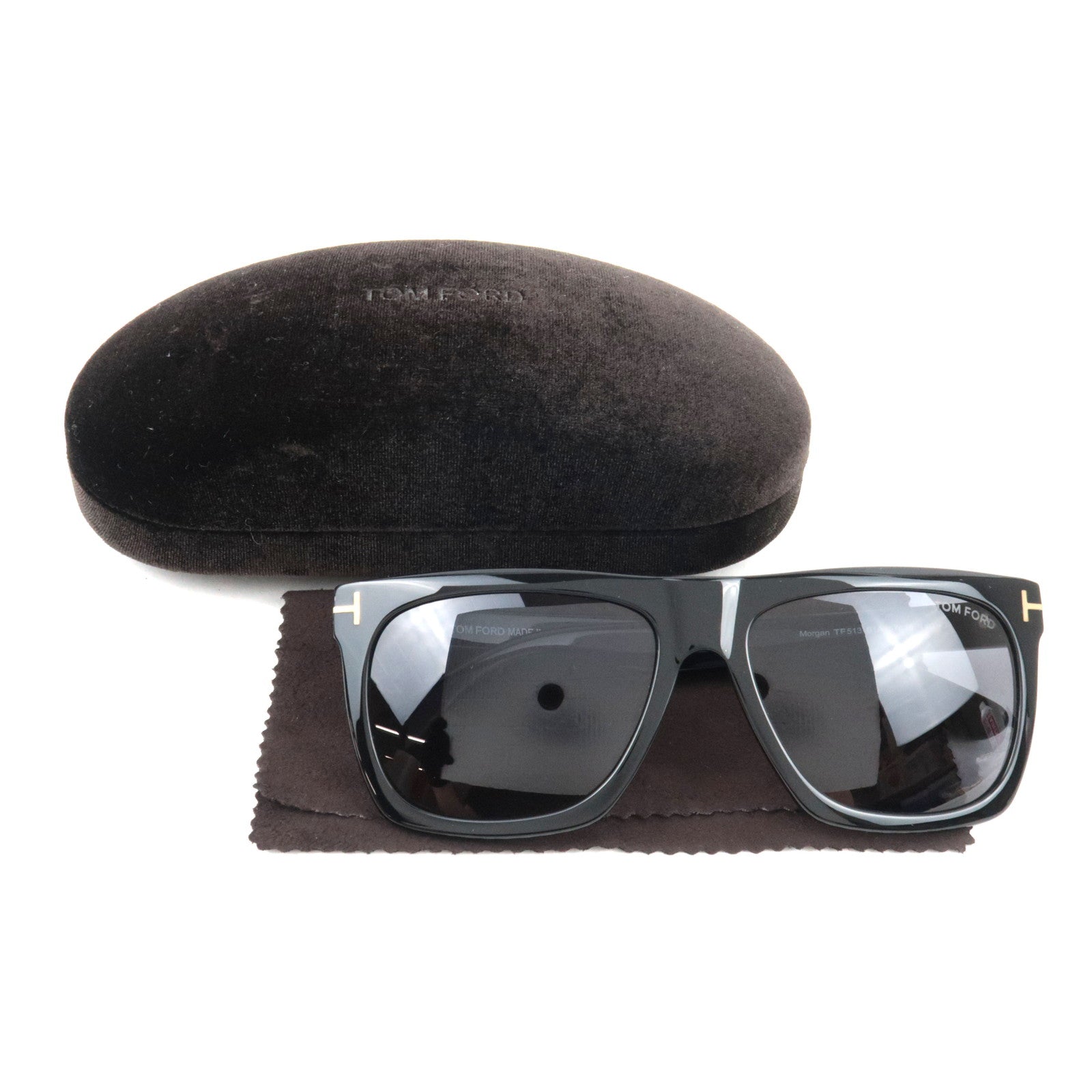 TOM FORD Morgan Sunglasses TF513 01A 57□16 140.3 Black *Case, Cloth
