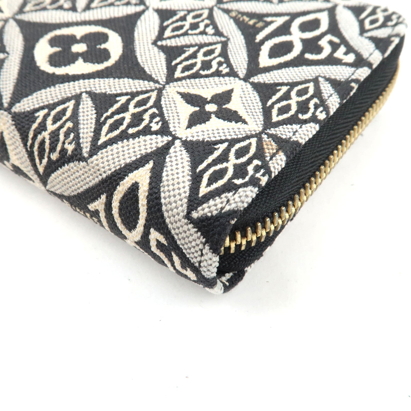 Louis Vuitton Monogram Jacquard Zippy Wallet Since1854 Noir M80324 TN5200