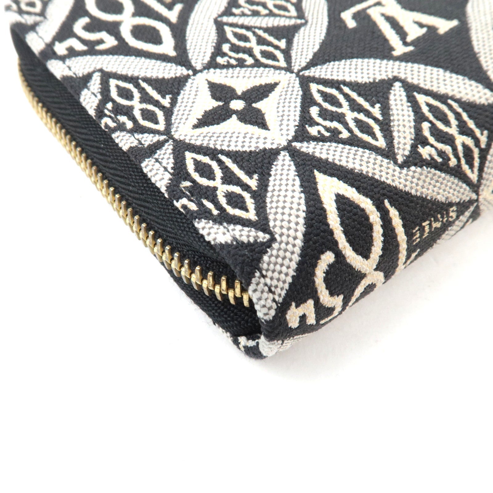 Louis Vuitton Monogram Jacquard Zippy Wallet Since1854 Noir M80324 TN5200