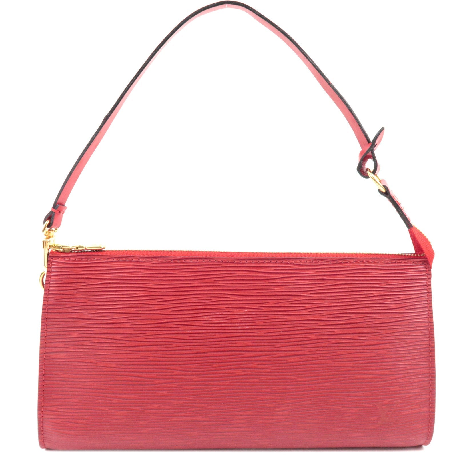 Louis Vuitton Epi Pochette Accessories Hand Bag Castilian Red M52947 AR0010 77054