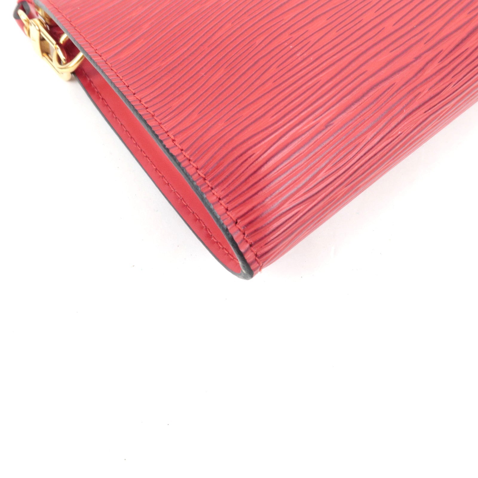 Louis Vuitton Epi Pochette Accessories Hand Bag Castilian Red M52947 AR0010