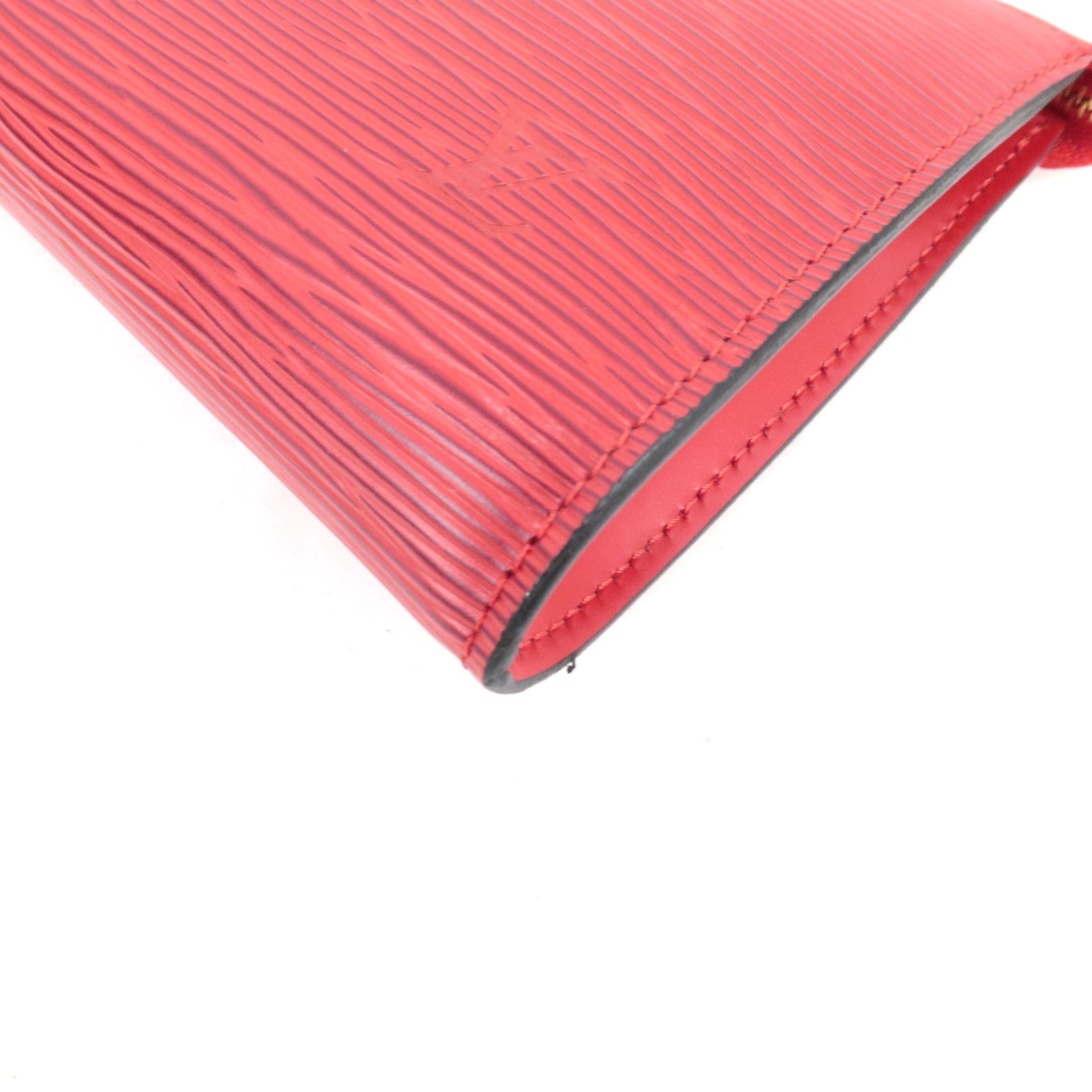 Louis Vuitton Epi Pochette Accessories Hand Bag Castilian Red M52947 AR0010