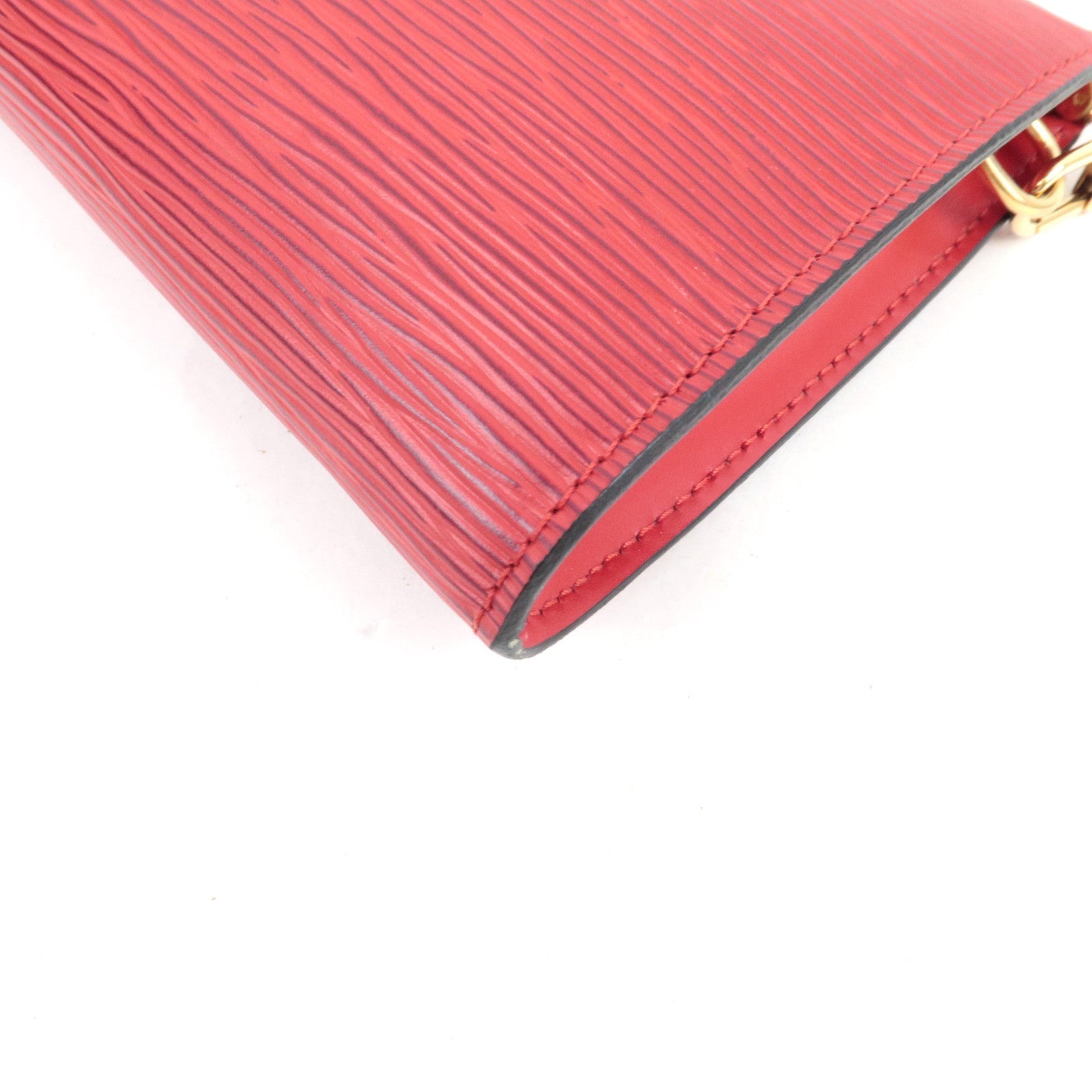 Louis Vuitton Epi Pochette Accessories Hand Bag Castilian Red M52947 AR0010